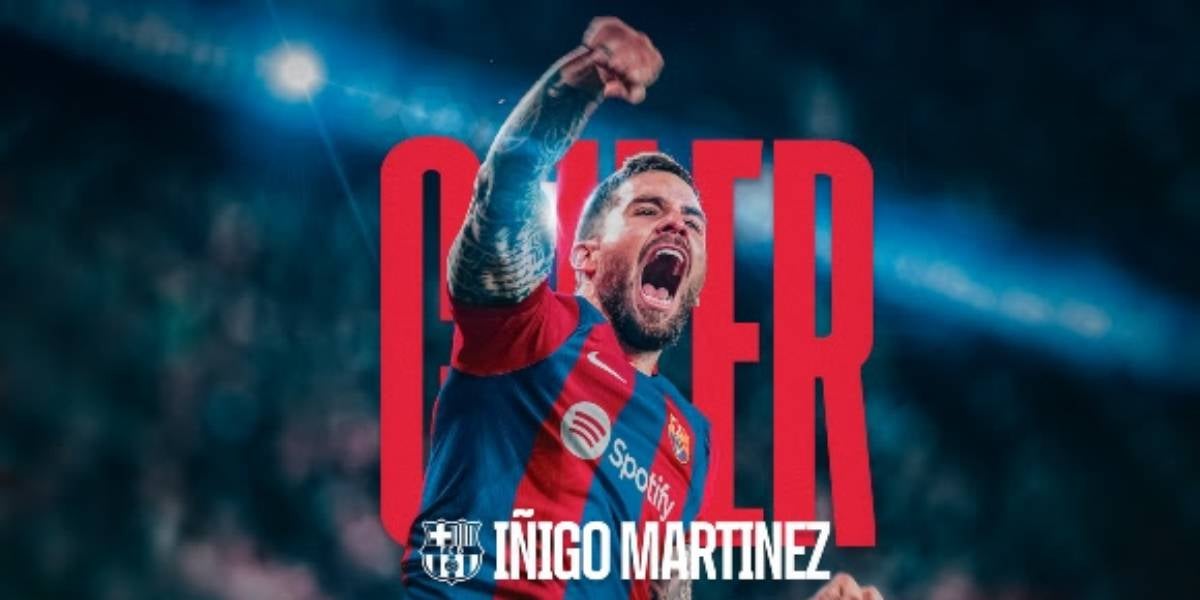 Muntatge del Barça per anunciar el fitxatge d'Iñigo Martínez | FC Barcelona
