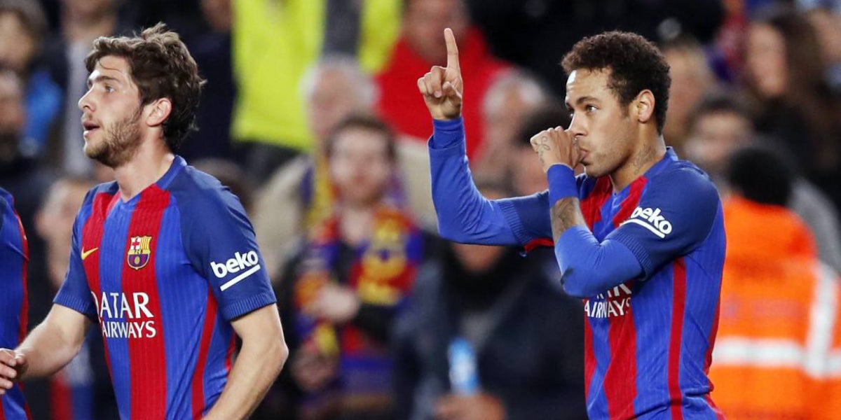 Neymar i Sergi Roberto en una imatge d'arxiu | FC Barcelona