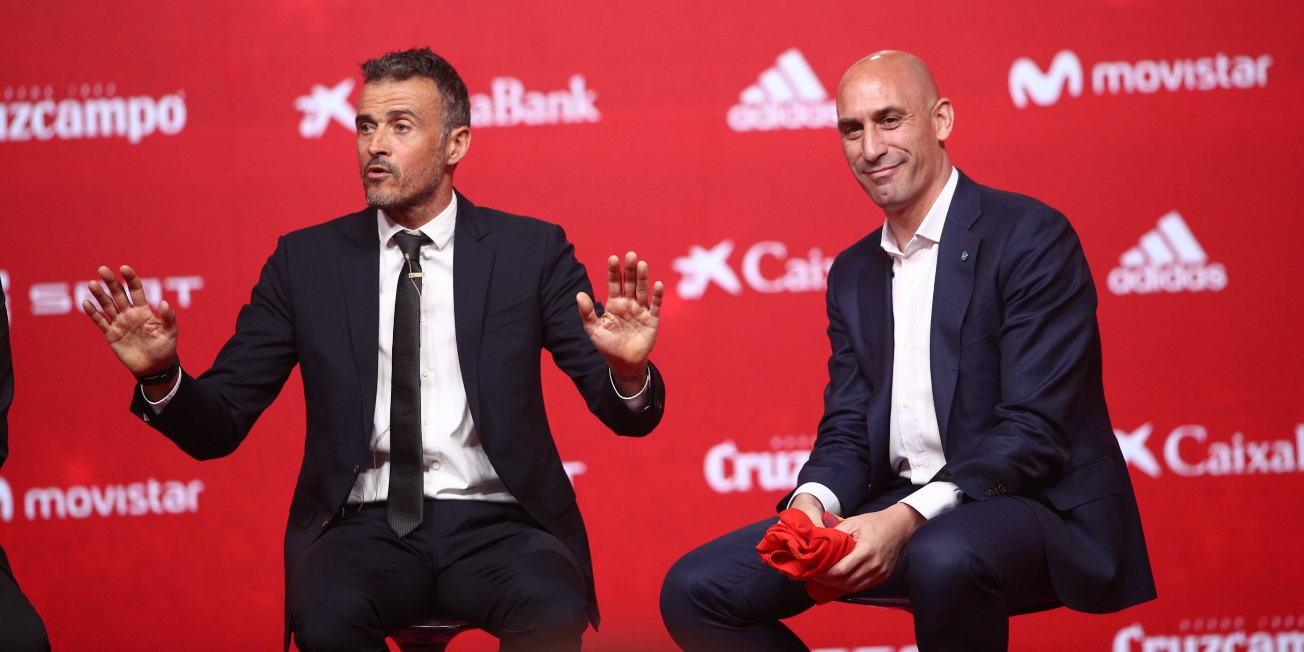 Luis Enrique i Luis Rubiales, en una imatge d'arxiu | Europa Press