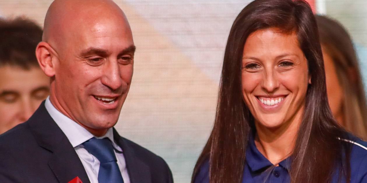 Luis Rubiales i Jenni Hermoso, en una imatge d'arxiu | Europa Press