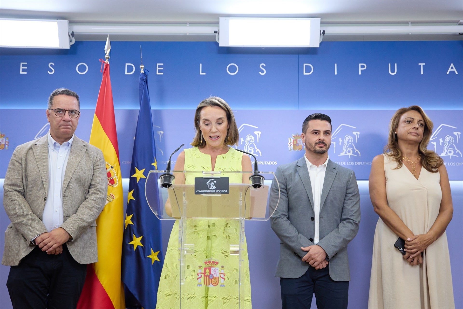 Cuca Gamarra, secretaria general del PP, en rueda de prensa | Europa Press