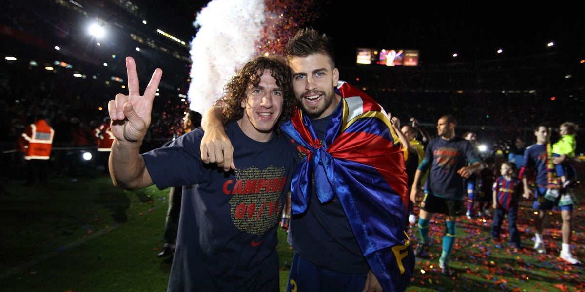 Carles Puyol i Gerard Piqué, en una imatge d'arxiu | FC Barcelona