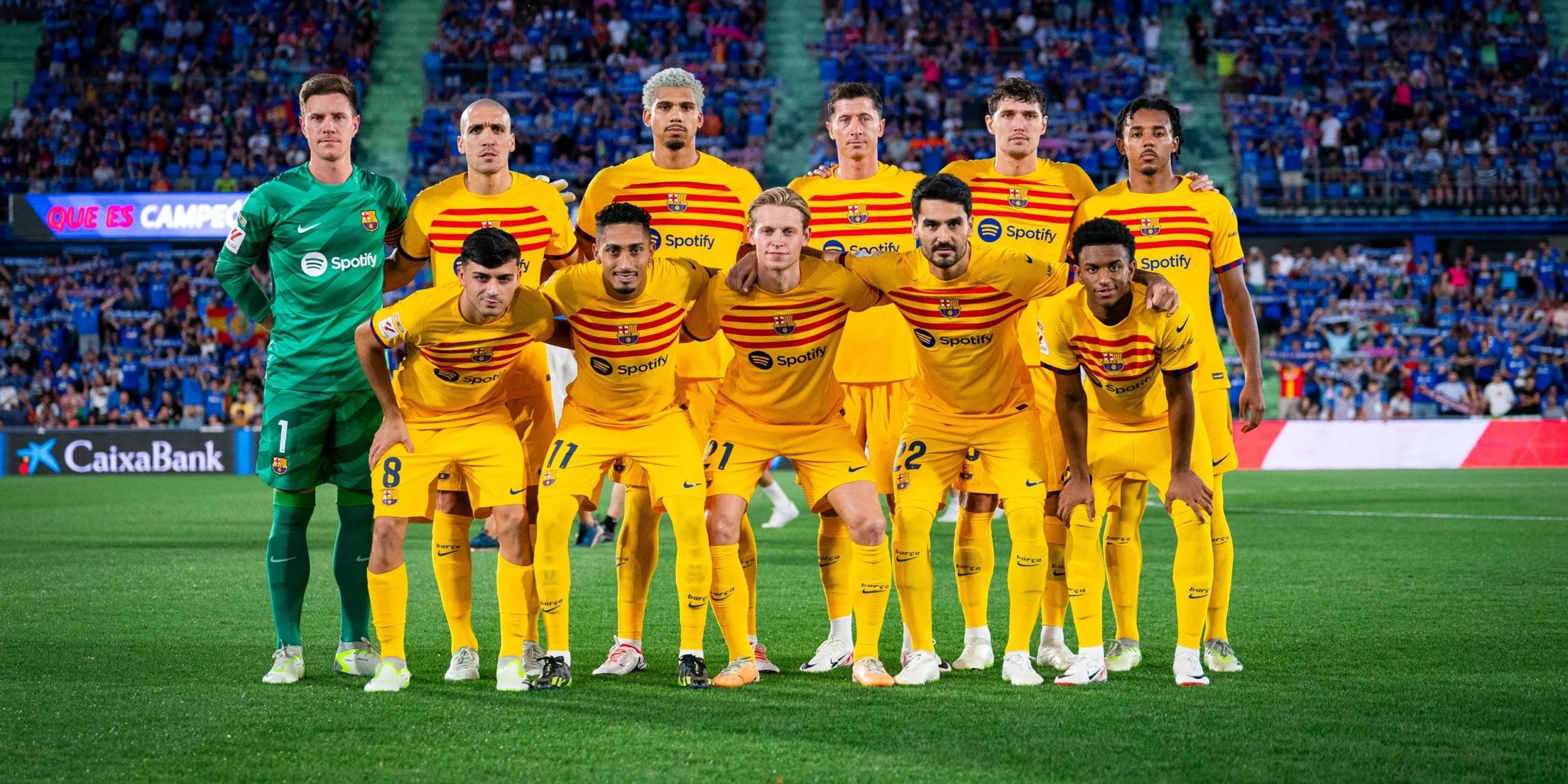 Els jugadors del Barça, abans del partit contra el Getafe | FC Barcelona