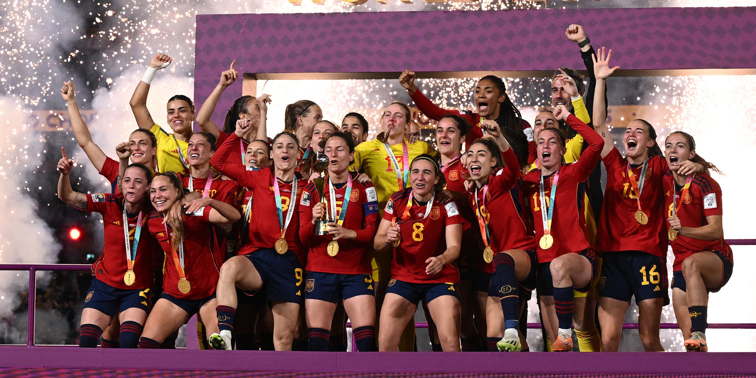 Las jugadoras de la selección española, celebrando el Mundial | Europa Press