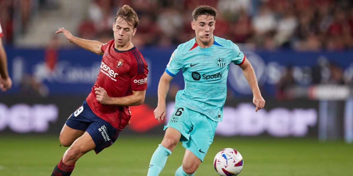 Gavi durant l'Osasuna-Barça | Europa Press