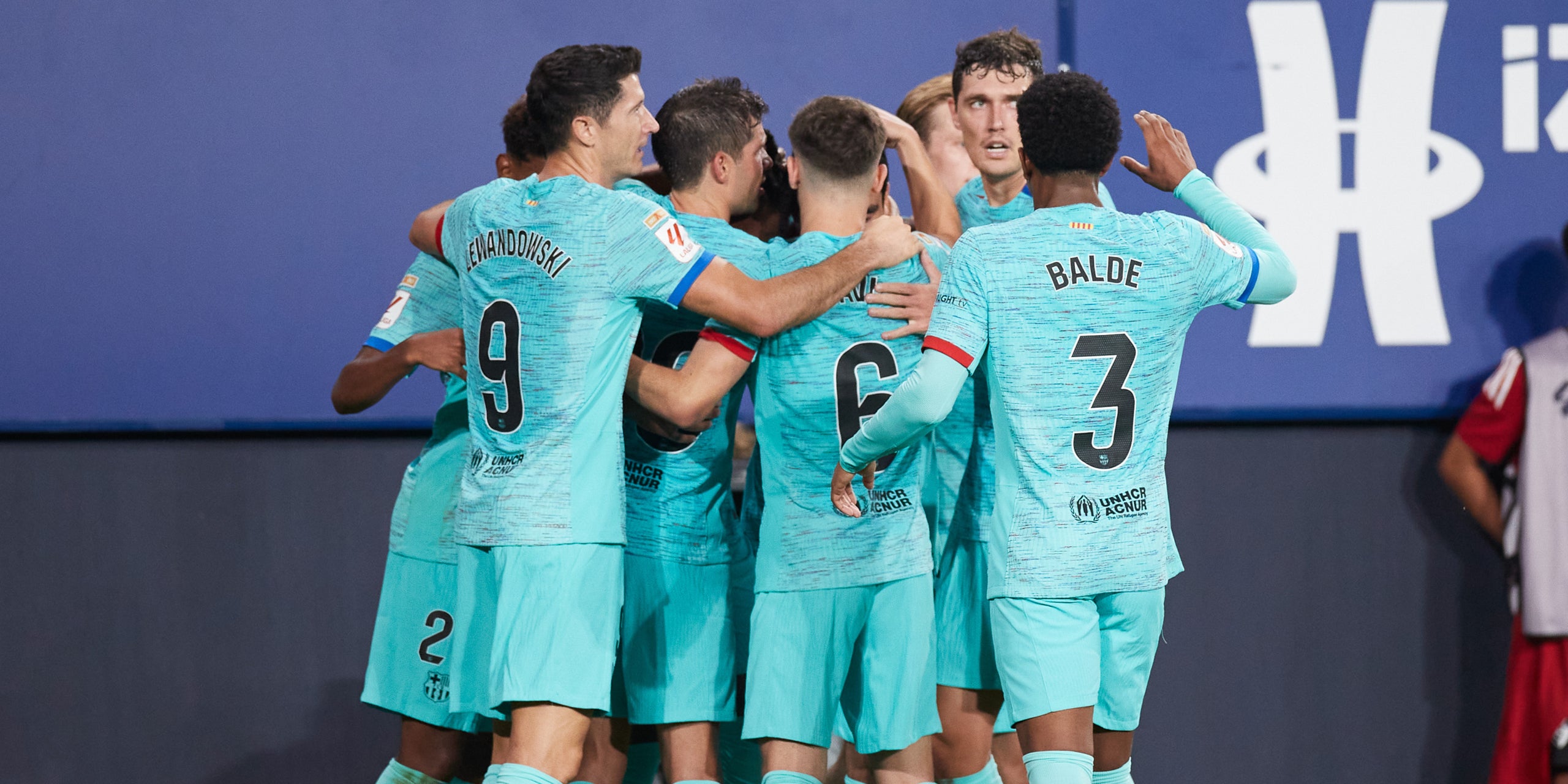 Els jugadors del Barça celebren un gol contra l'Osasuna | Europa Press