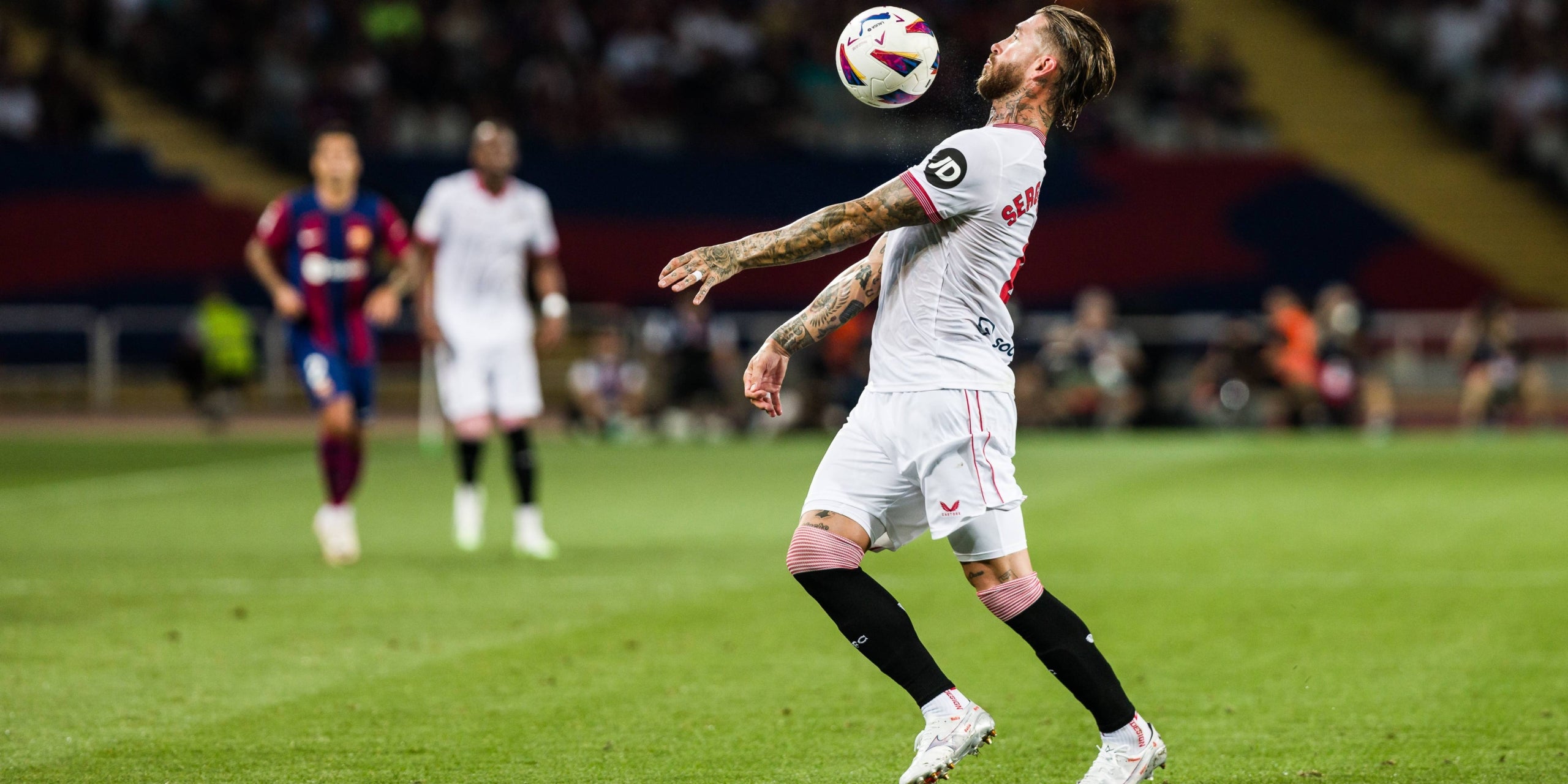 Sergio Ramos, durante el partido contra el Barça | Europa Press
