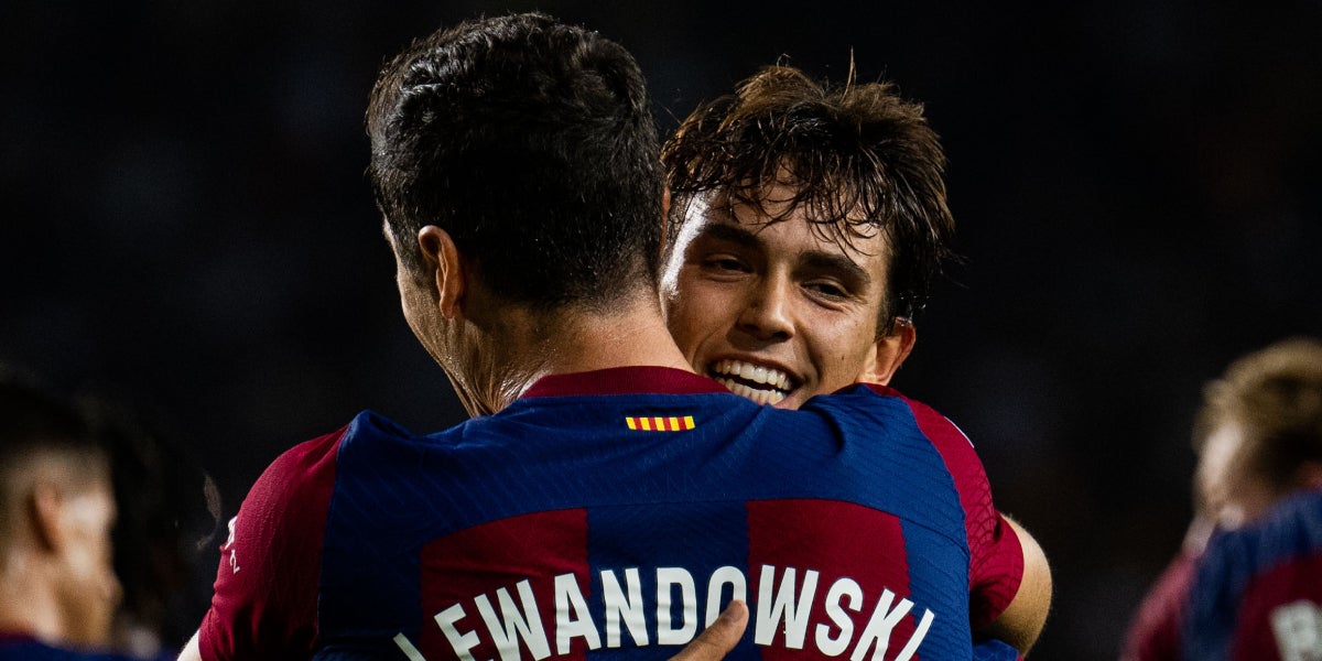Joao Félix i Lewandowski durant el Barça-Betis | FC Barcelona