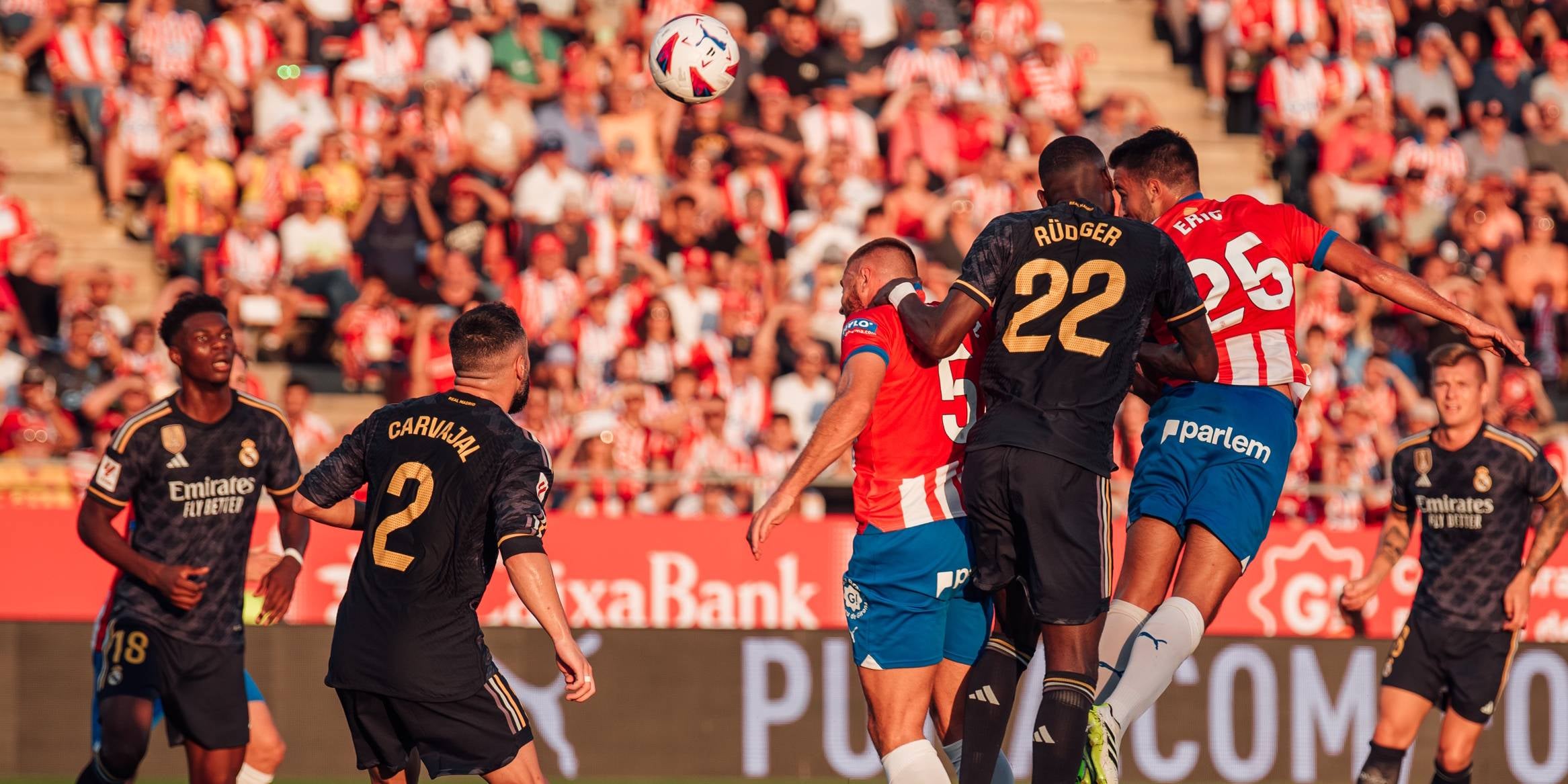 Jugadores del Girona y el Madrid, durante el partido | Girona FC