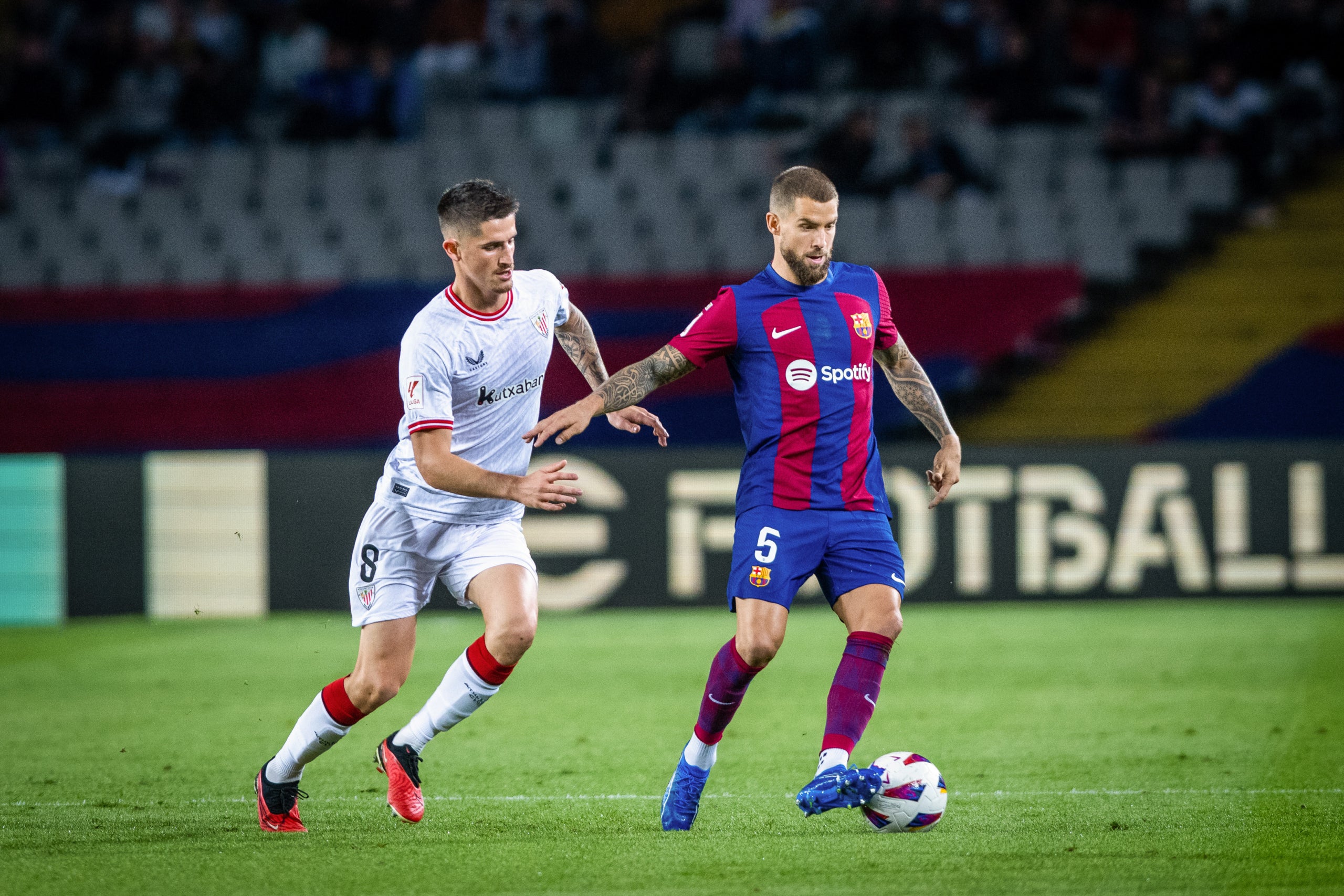 Iñigo Martínez, durant el partit contra l'Athletic | Europa Press