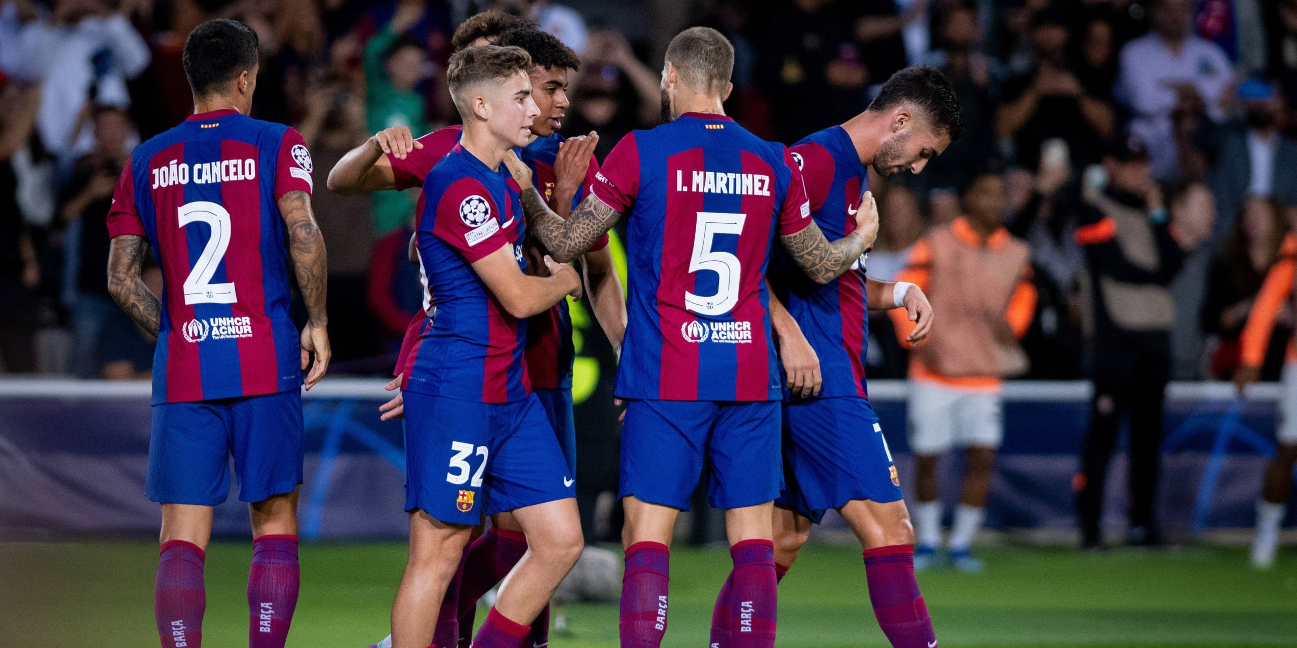 Los jugadores del Barça celebran un gol contra el Shakhtar | Europa Press