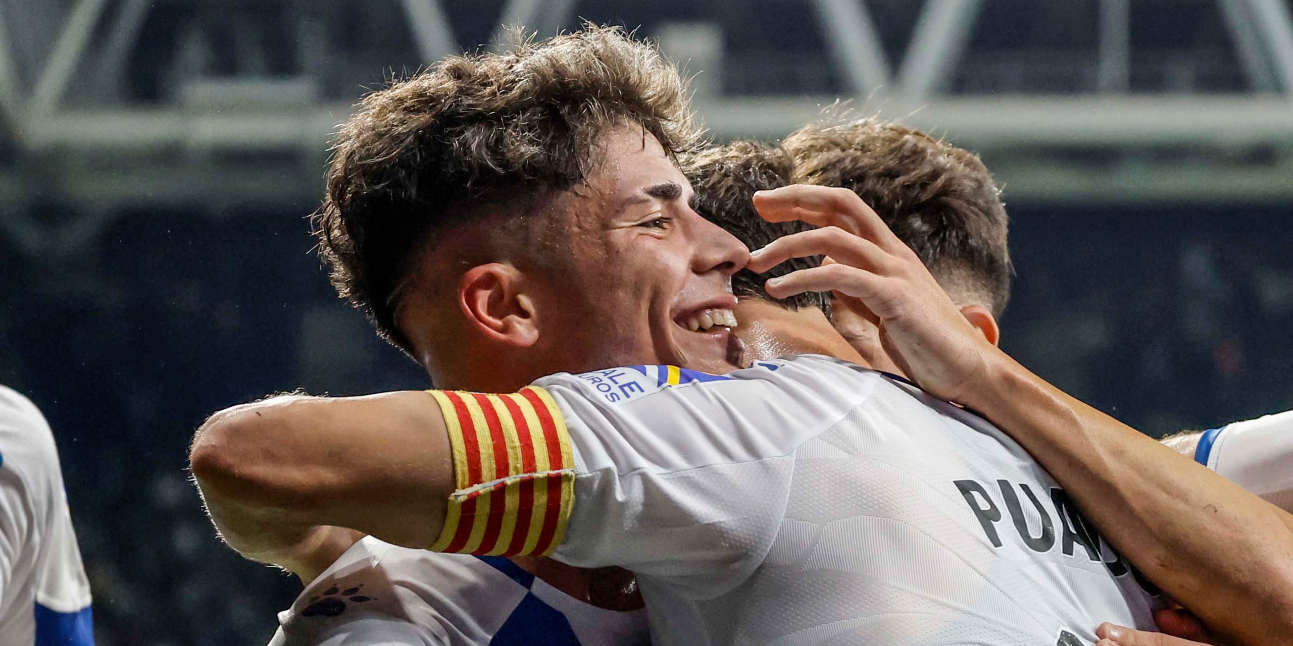 Nico Melamed y Javi Puado, celebrando un gol contra el Valladolid | RCD Espanyol