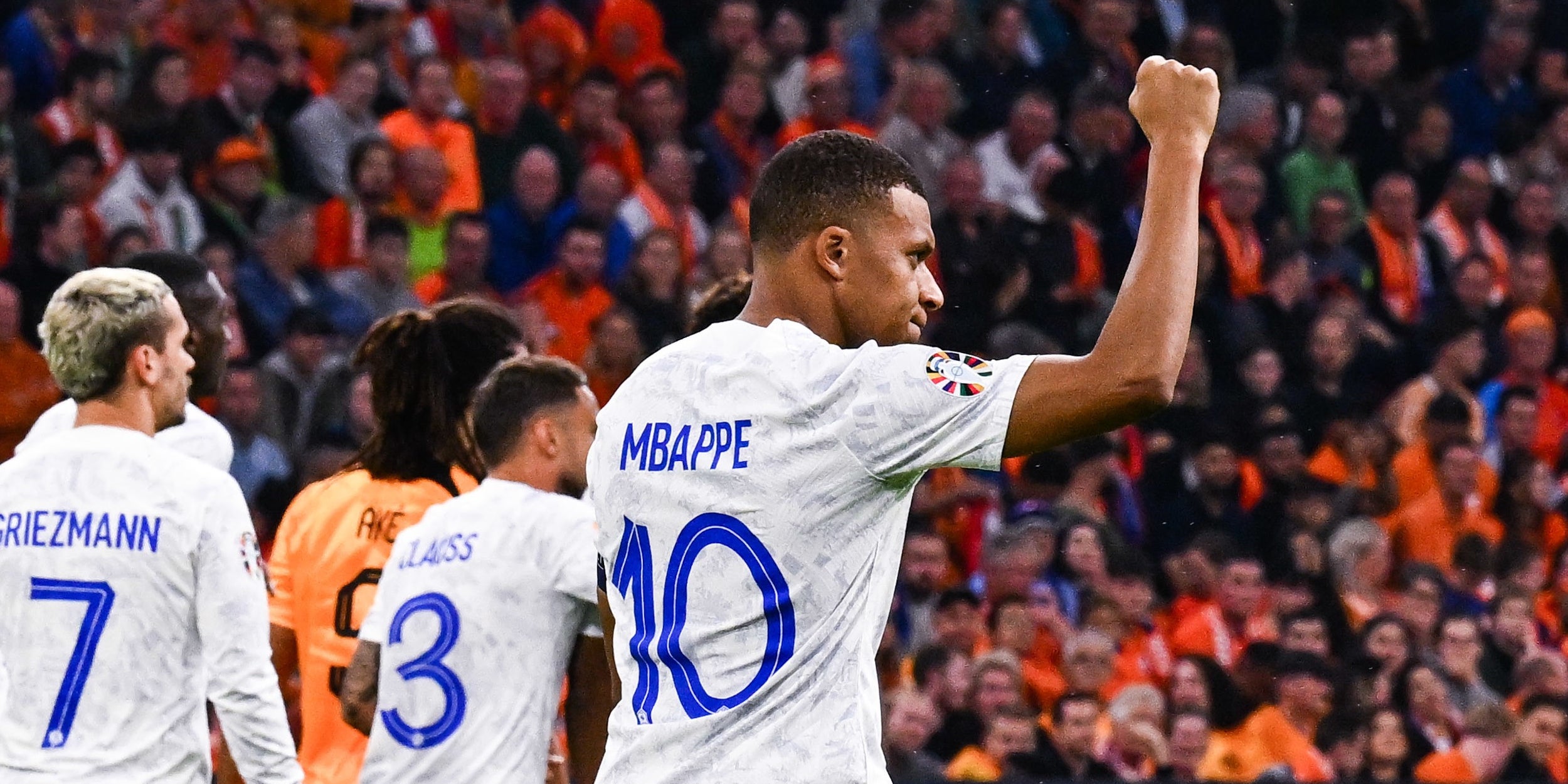 Kylian Mbappé, celebrando su gol contra Países Bajos | @equipedefrance