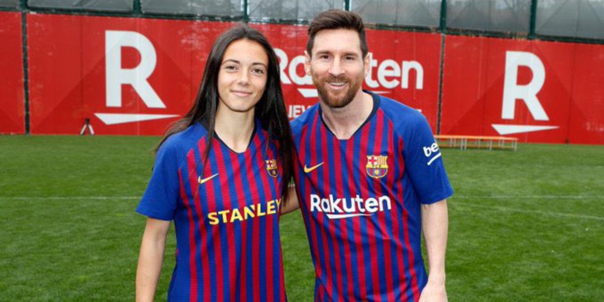 Aitana Bonmatí i Leo Messi en una imatge d'arxiu | FC Barcelona