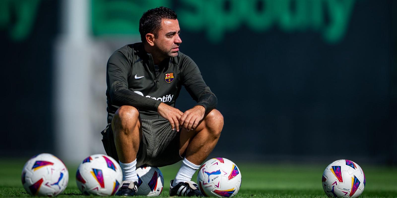 Xavi Hernández, durant un entrenament | FC Barcelona