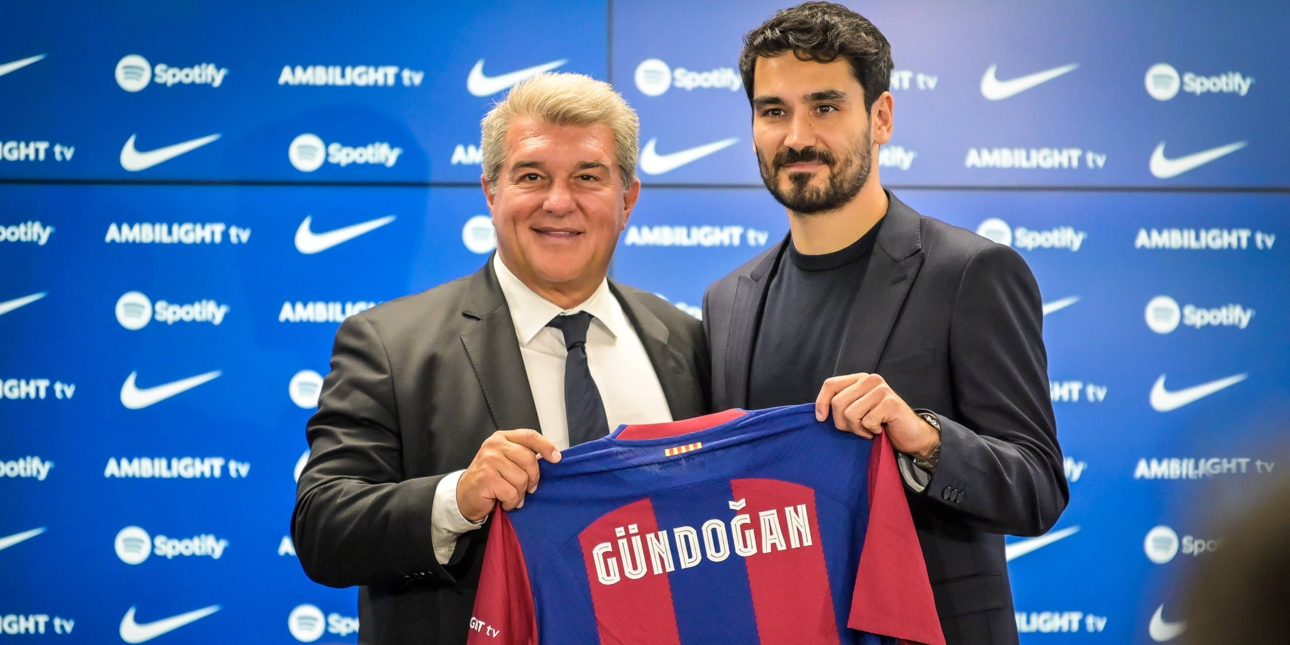Gündogan, durant la seva presentació amb el Barça | Europa Press