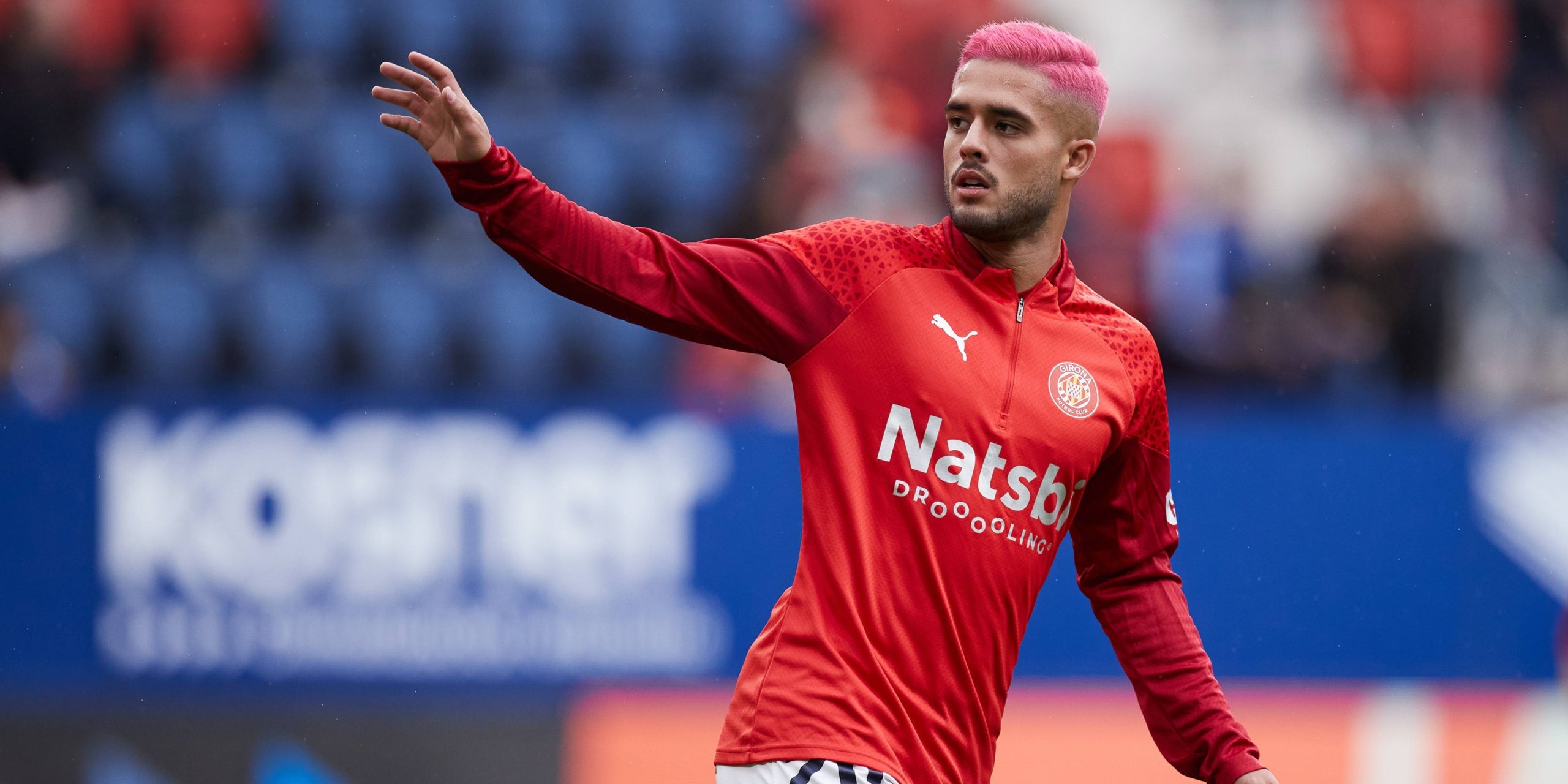 Yan Couto, antes de un partido del Girona | Europa Press