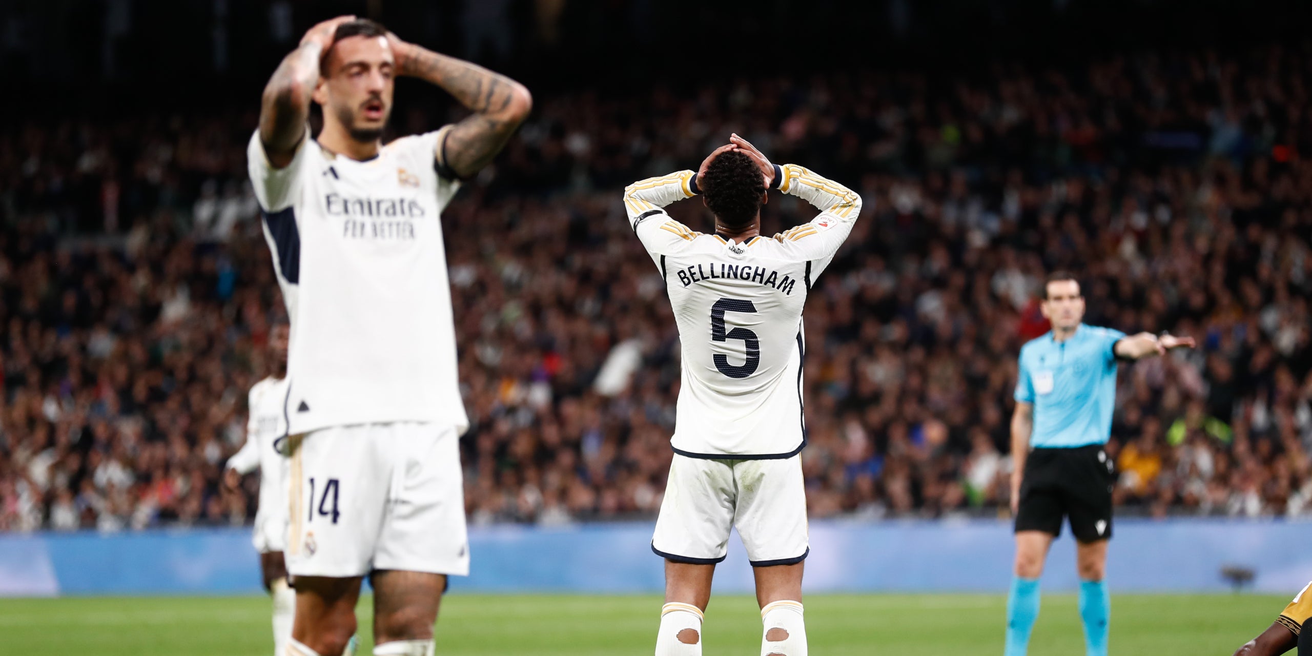 Els jugadors del Madrid, durant el partit contra el Rayo | Europa Press