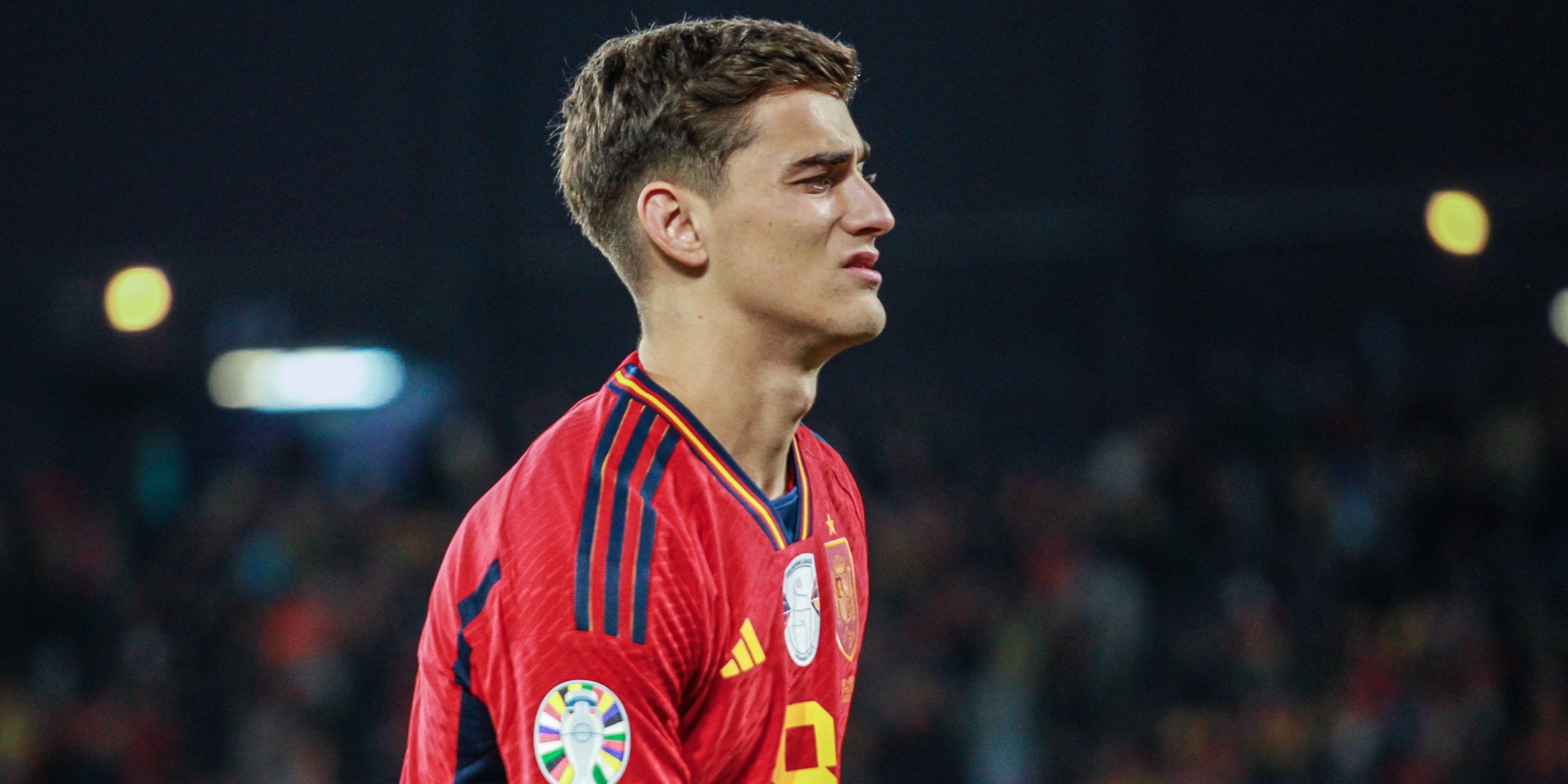 Gavi, después de lesionarse | Europa Press