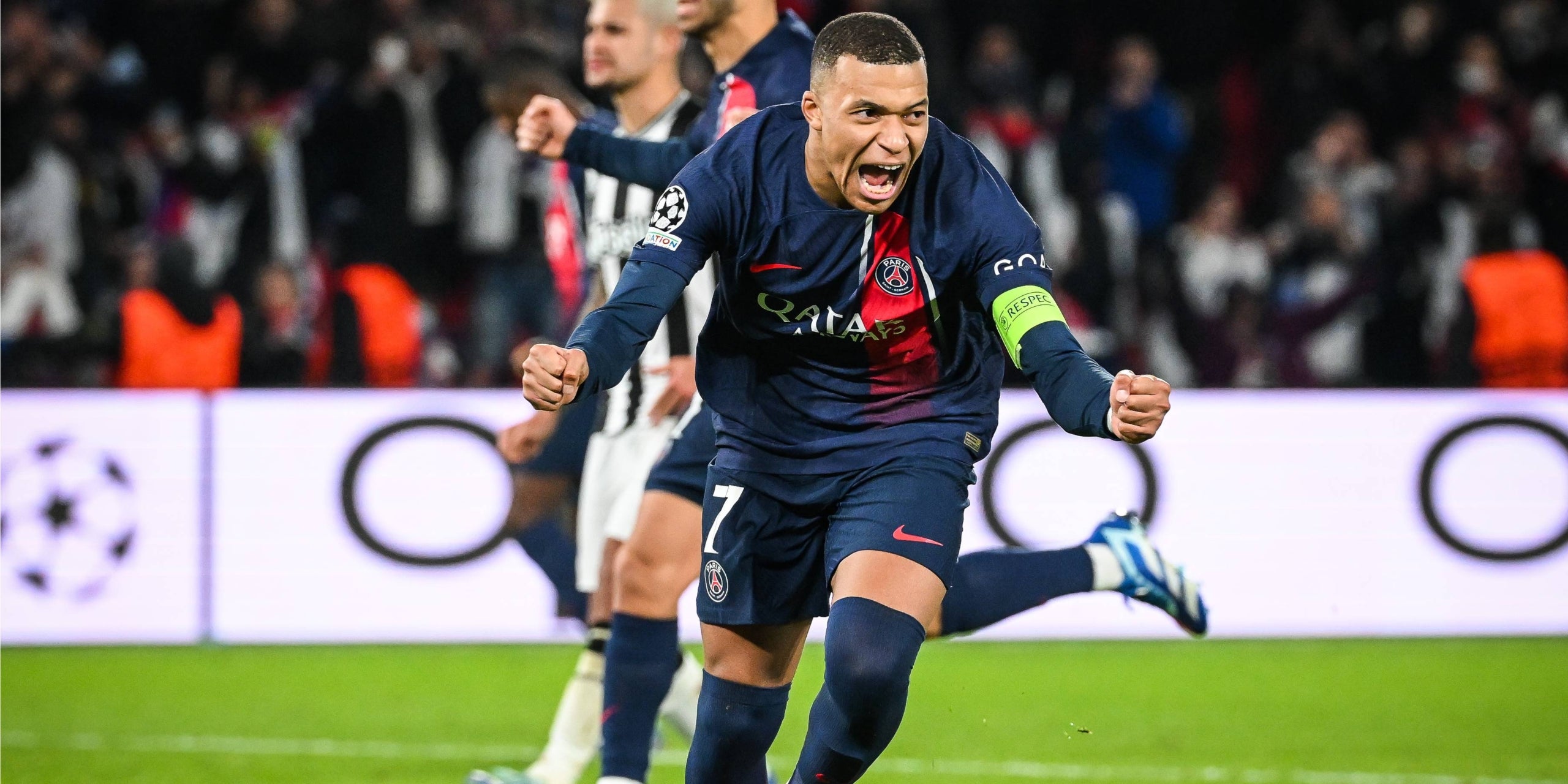 Mbappé celebra el gol del penalti polémico del PSG | Europa Press
