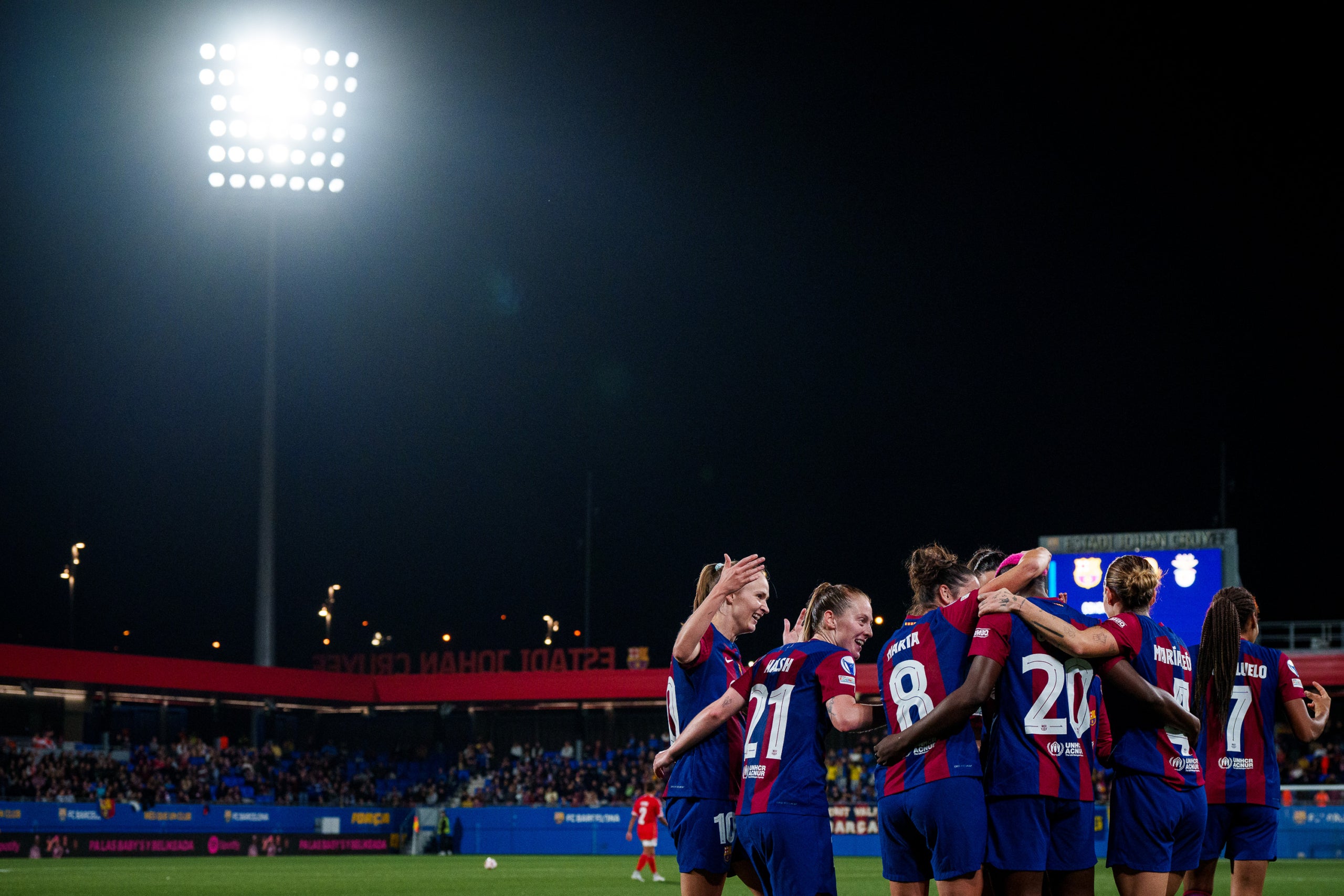 Les jugadores del Barça celebren un gol contra el Benfica | FC Barcelona