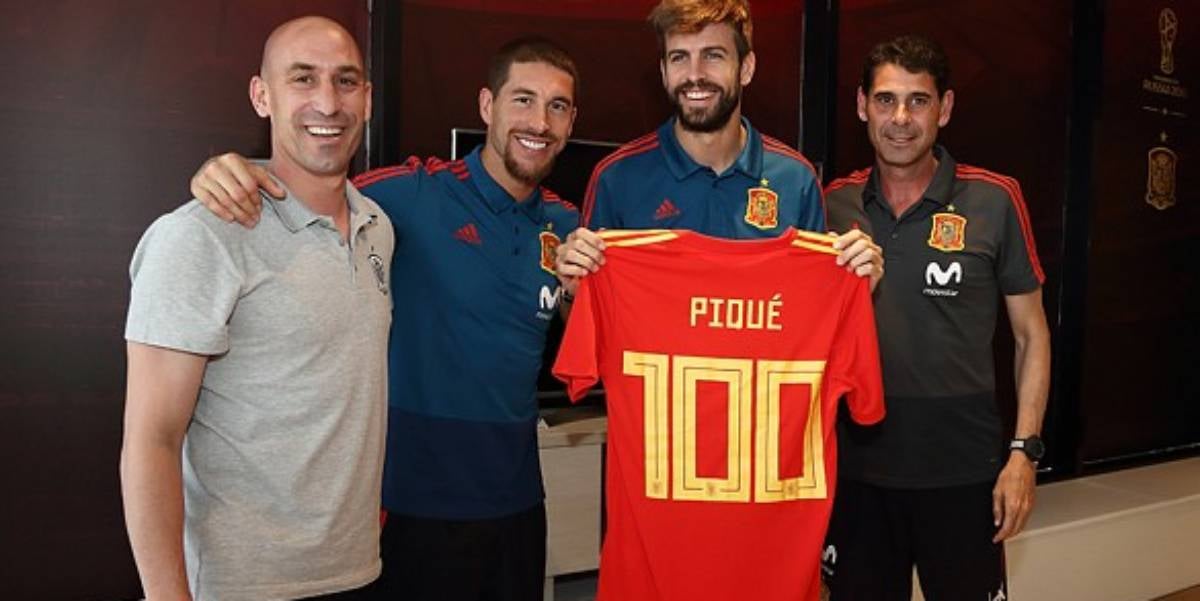 Gerard Piqué y Luis Rubiales, en una imagen de archivo | RFEF