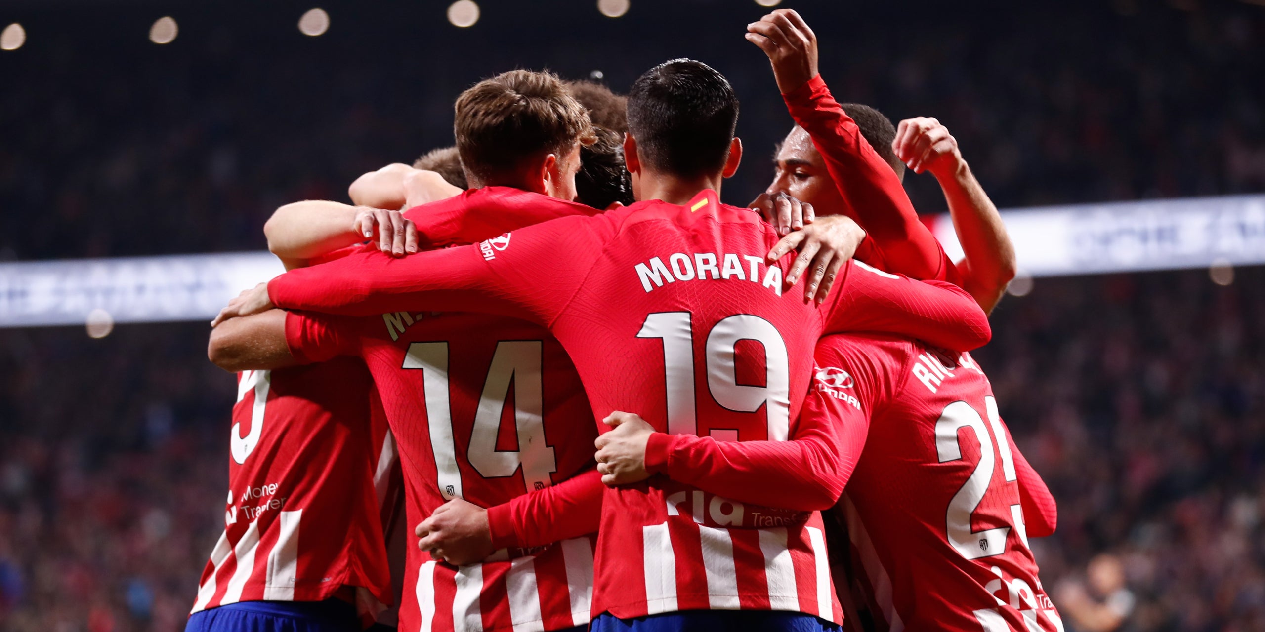 Los jugadores del Atlético de Madrid, celebrando un gol | Europa Press