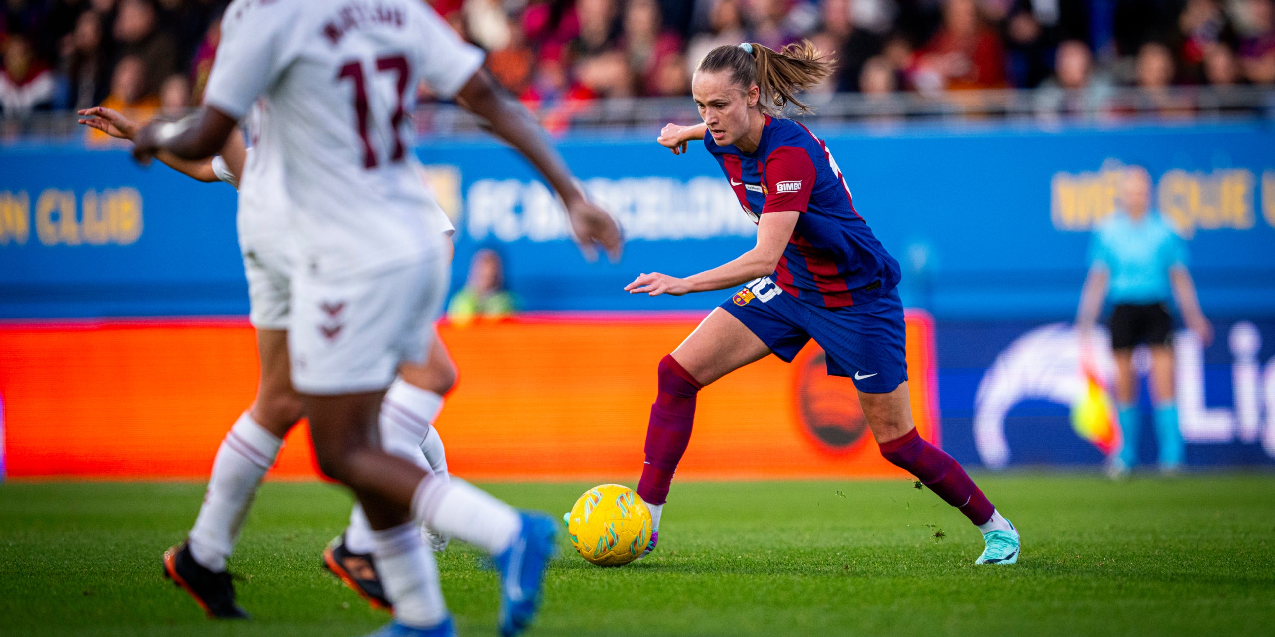 Graham Hansen, durante el partido contra el Eibar | @FCBfemeni
