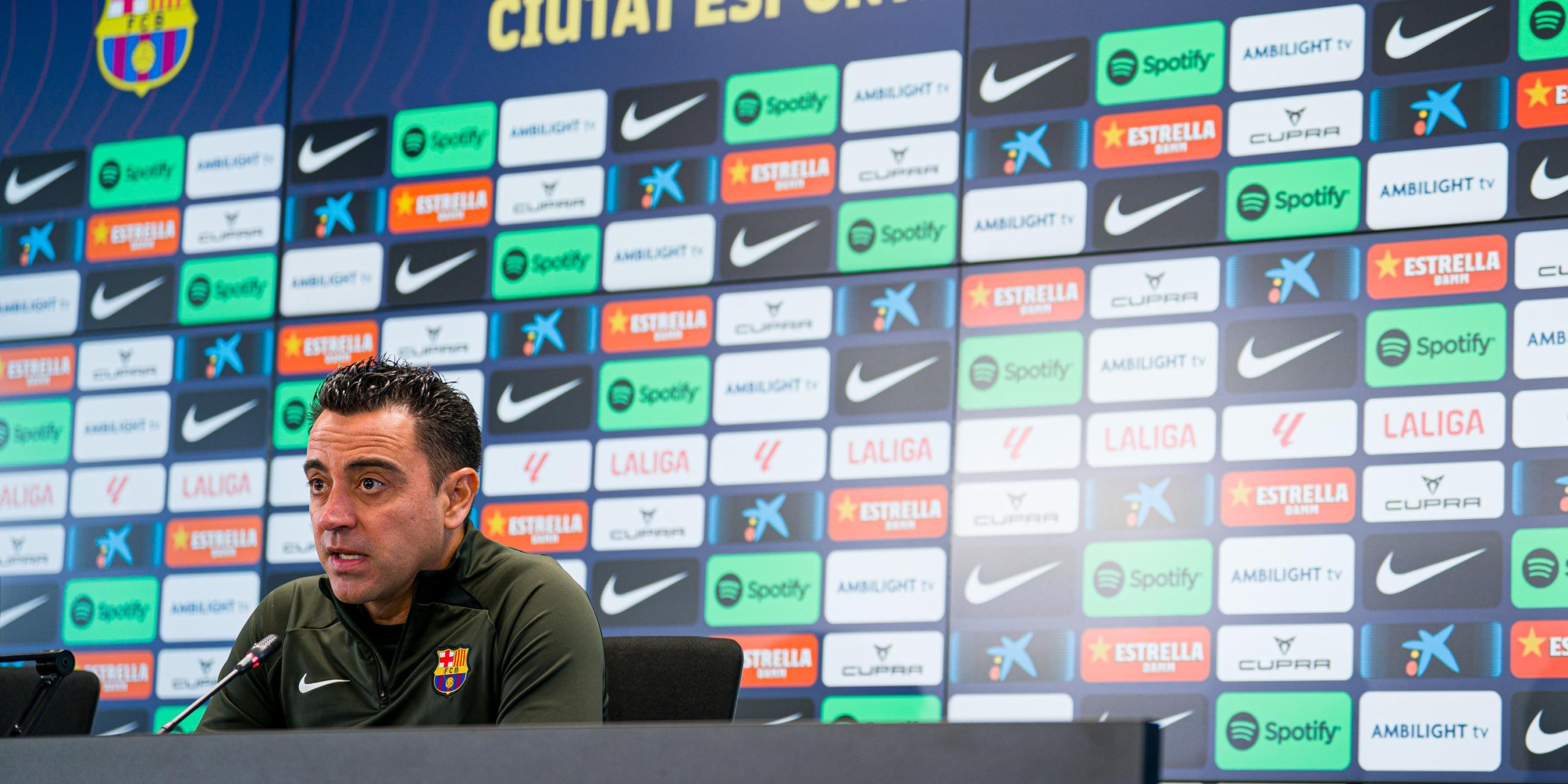 Xavi Hernández, durant una roda de premsa | FC Barcelona