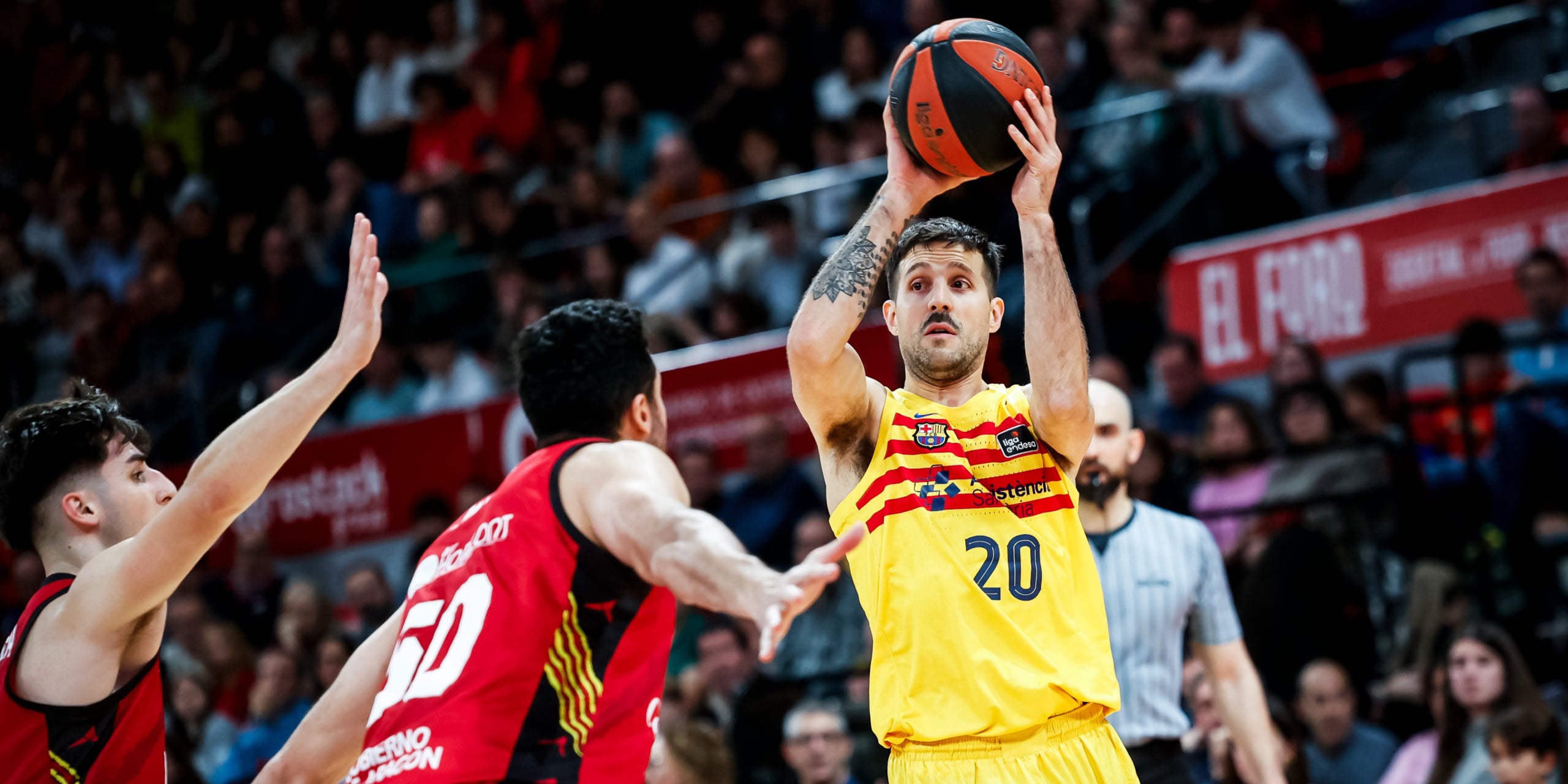 Nico Laprovittola, durante el partido contra el Zaragoza | @FCBbasket