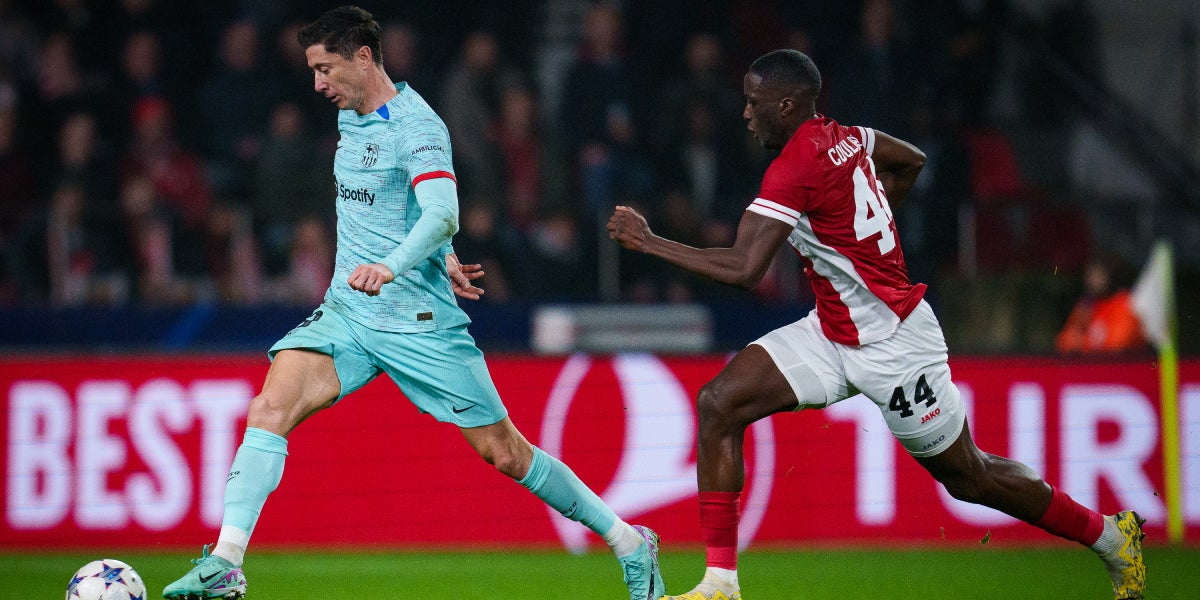 Lewandowski, durant l'Anvers-Barça | FC Barcelona