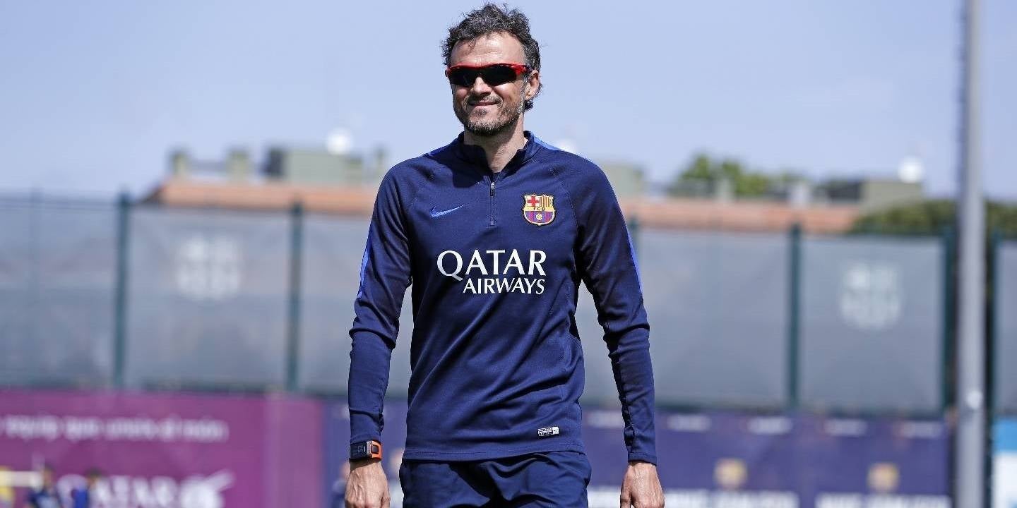 Luis Enrique, durante un entrenamiento del Barça | Europa Press