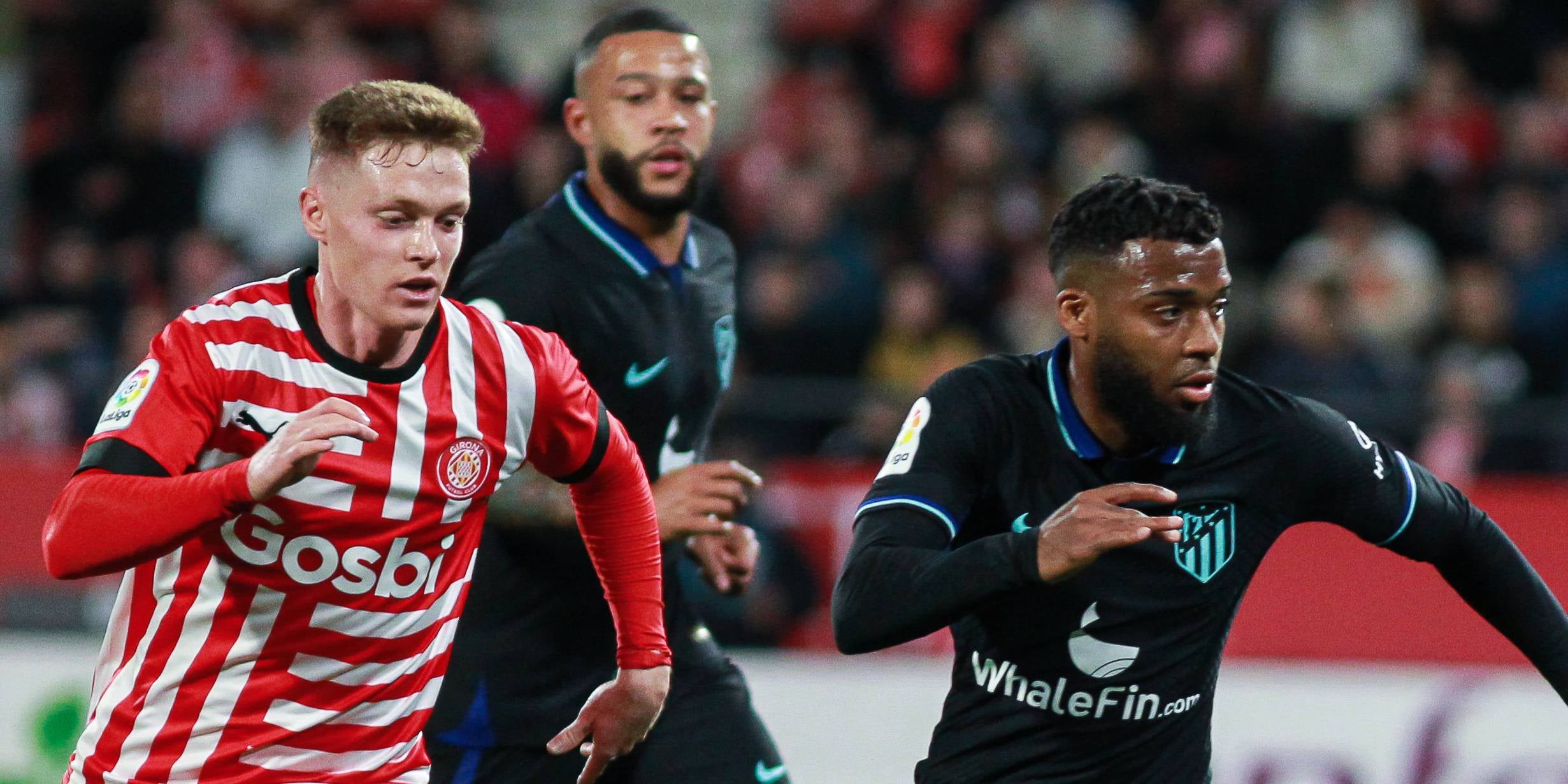 Viktor Tsygankov, durante el Girona-Atlético de la temporada 2022-2023 | Europa Press
