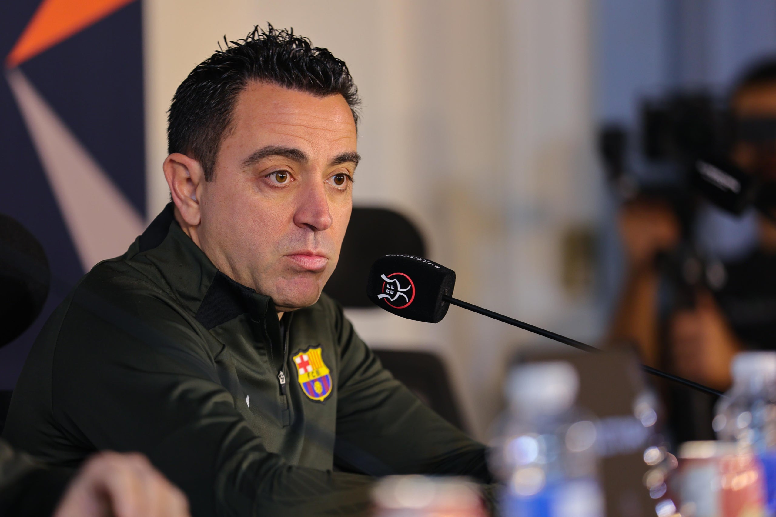 Xavi Hernández, en rueda de prensa en la Supercopa | Europa Press