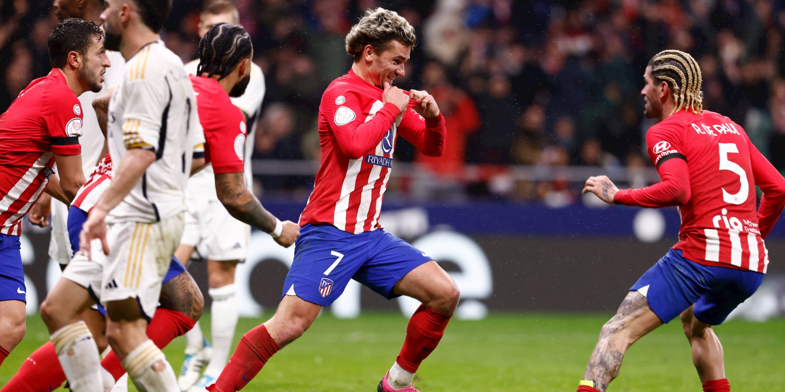 Griezmann celebra su gol contra el Real Madrid | Europa Press