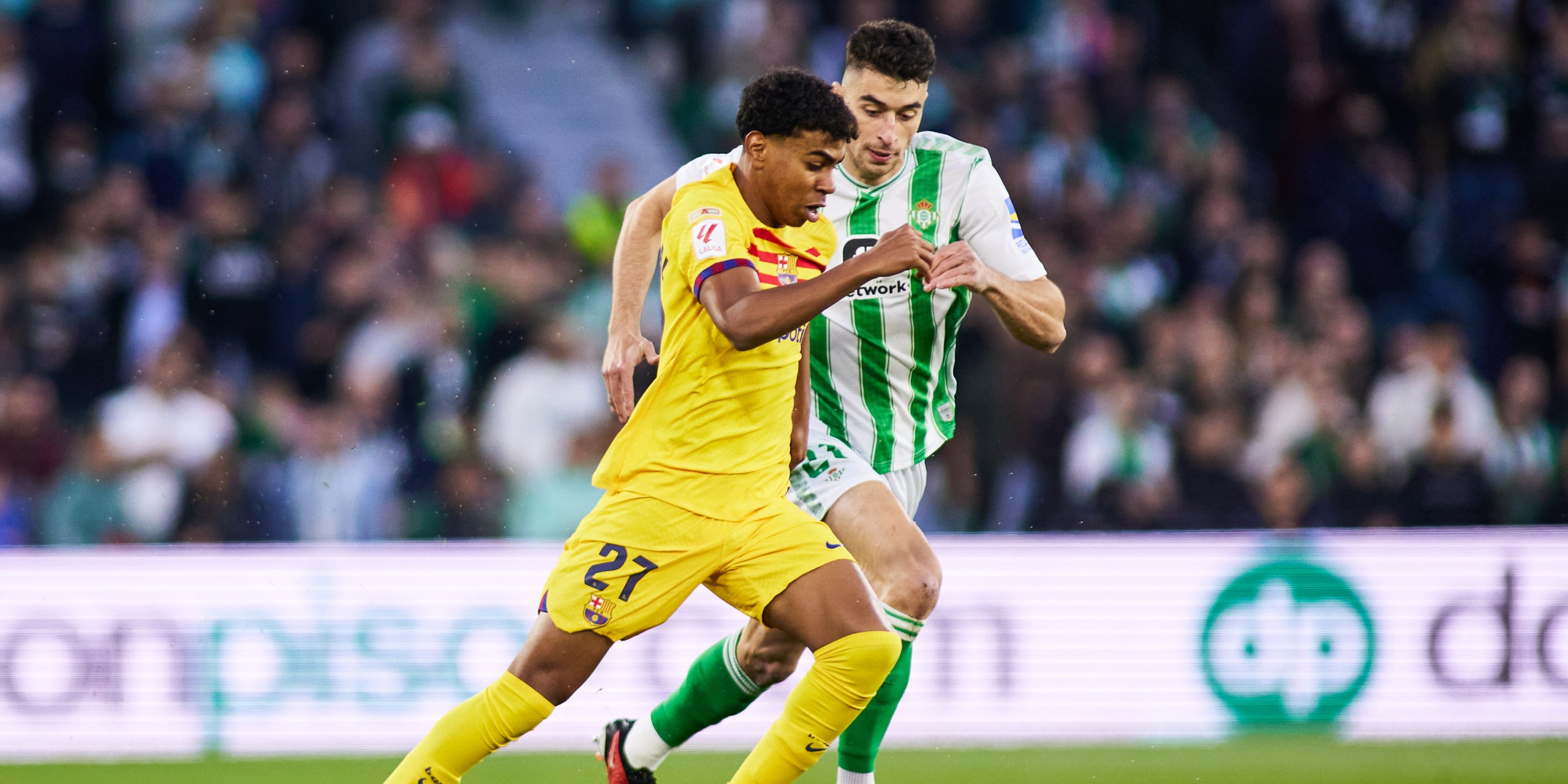 Lamine Yamal, durant el partit contra el Betis | Europa Press