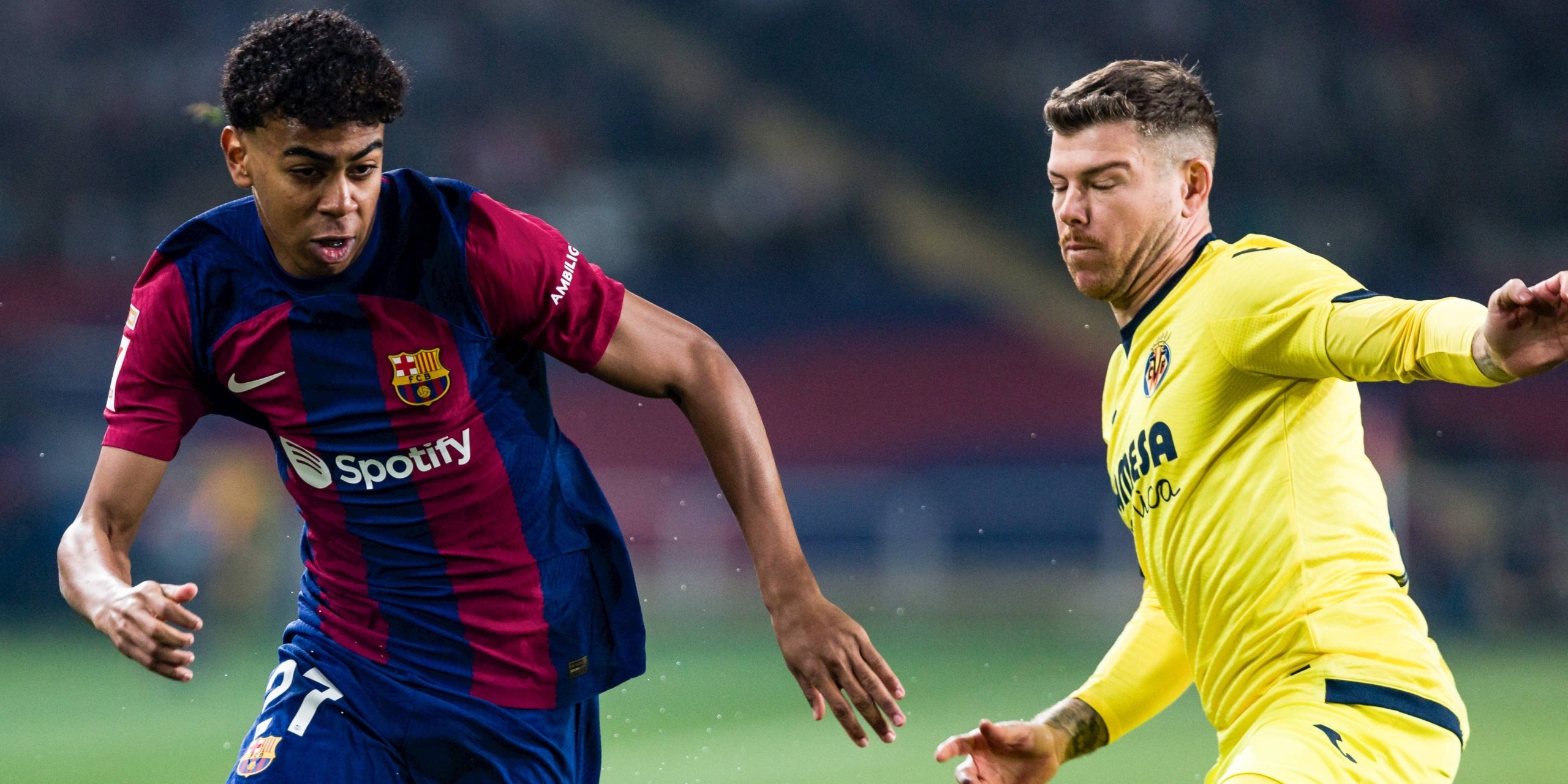 Lamine Yamal, durante el partido contra el Villarreal | Europa Press
