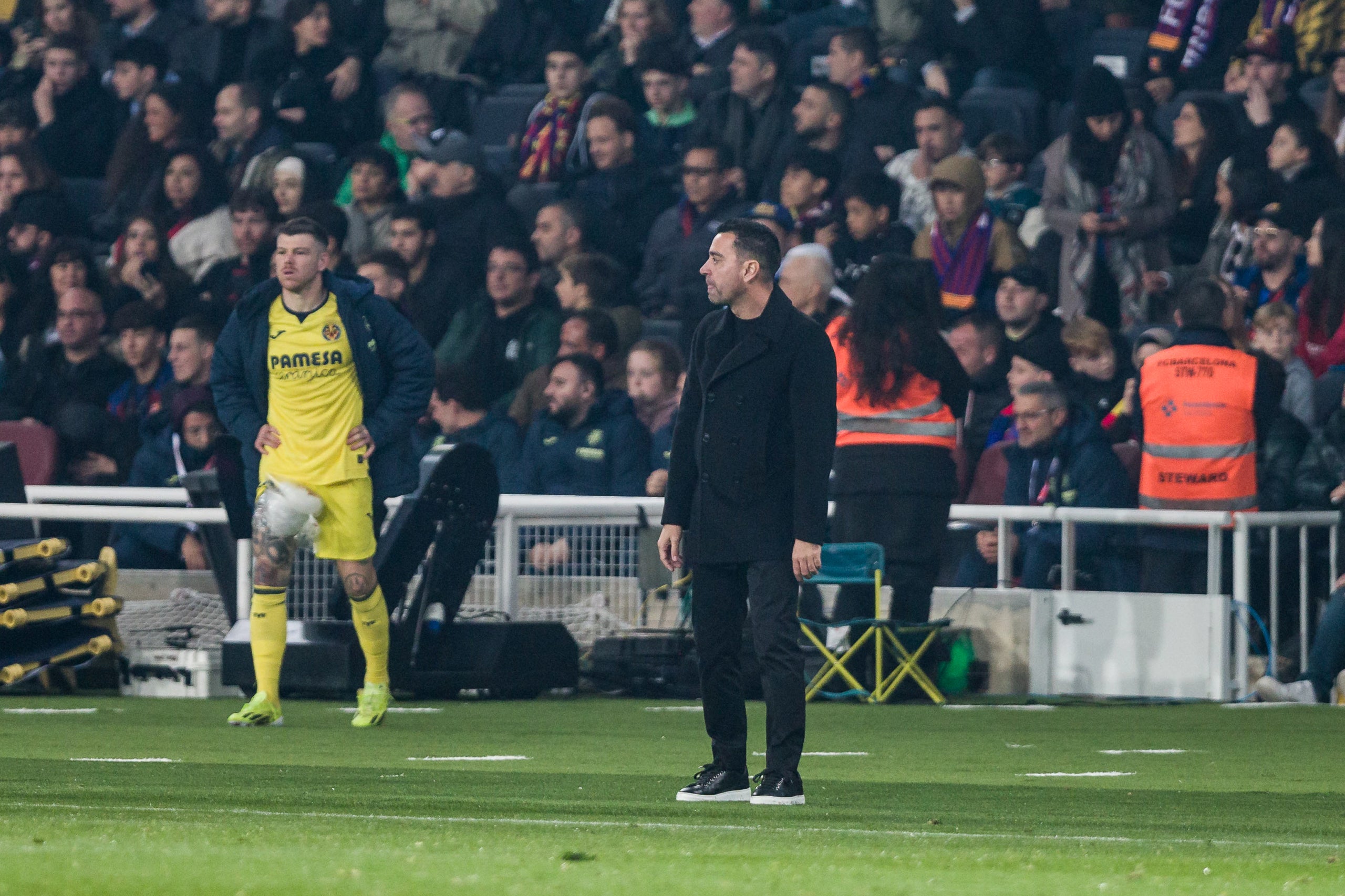 Xavi, durante el partido contra el Vila-real que ha acelerado su decisión de marchar del Barça | Europa Press