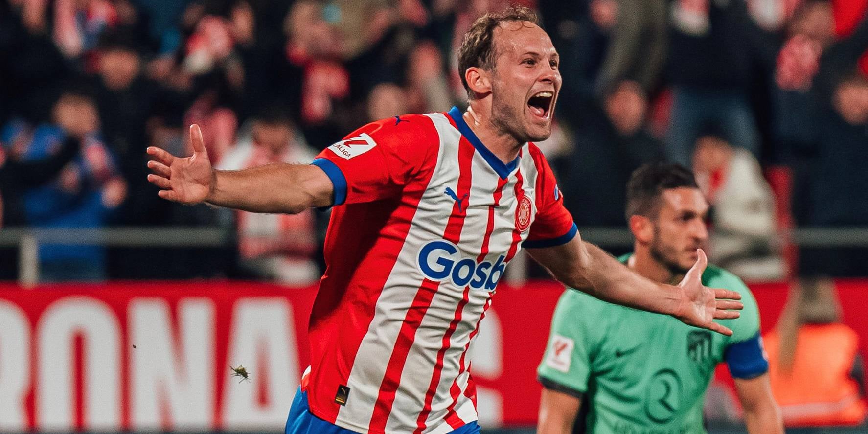 Daley Blind celebra el seu gol contra l'Atlètic | Girona FC