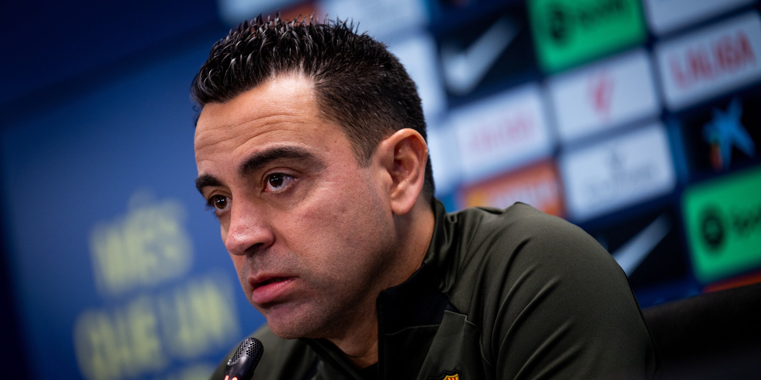 Xavi Hernández, durant una roda de premsa | @FCBarcelona