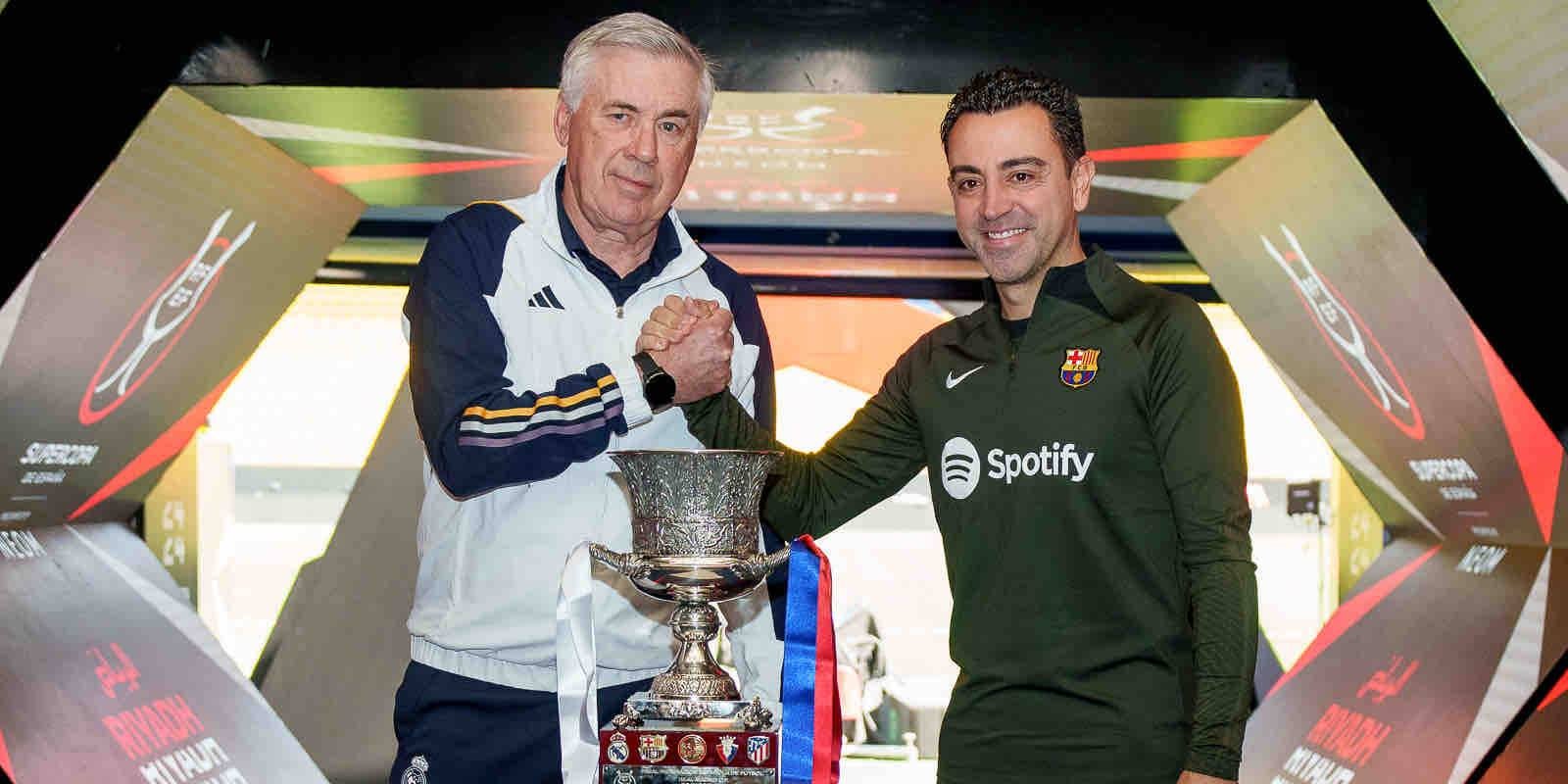 Xavi Hernández, antes de la final de la Supercopa, con Ancelotti | FC Barcelona