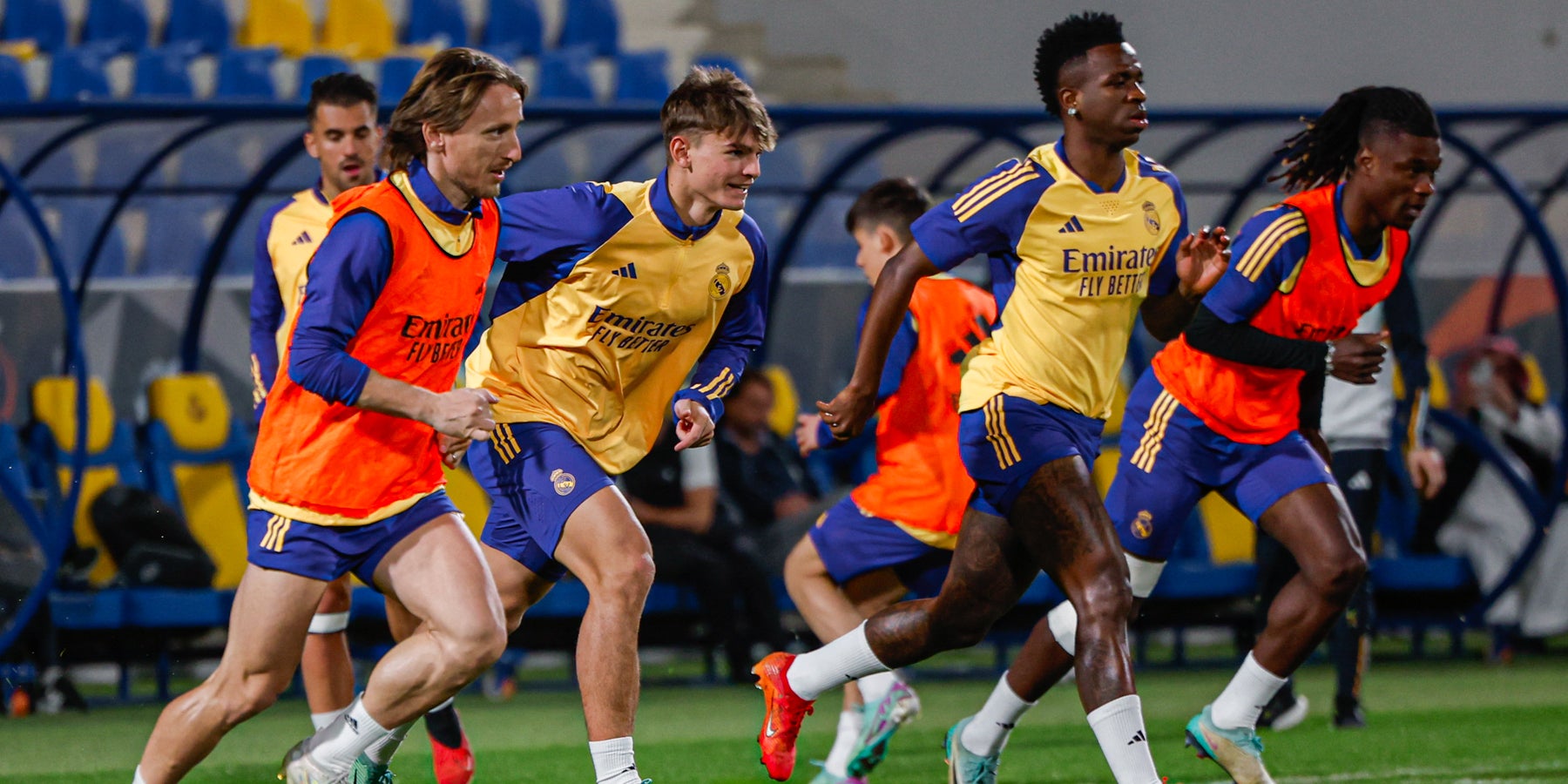 Los jugadores del Madrid, en el último entrenamiento previo a la final de la Supercopa | @realmadrid