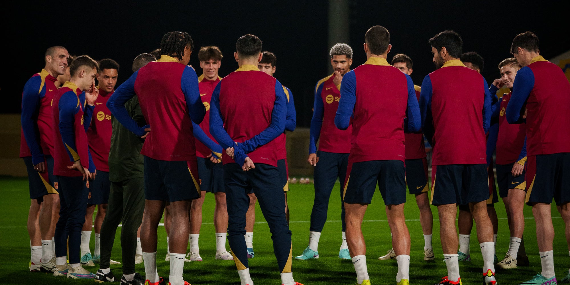Los jugadores del Barça, en el último entrenamiento previo a la final de la Supercopa | @FCBarcelona