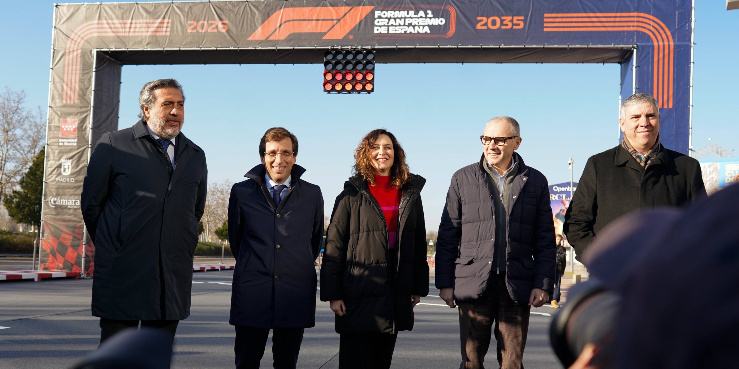 Isabel Díaz Ayuso i Stefano Domenicali, durant la presentació del Gran Premi d'Espanya a Madrid | Comunidad de Madrid