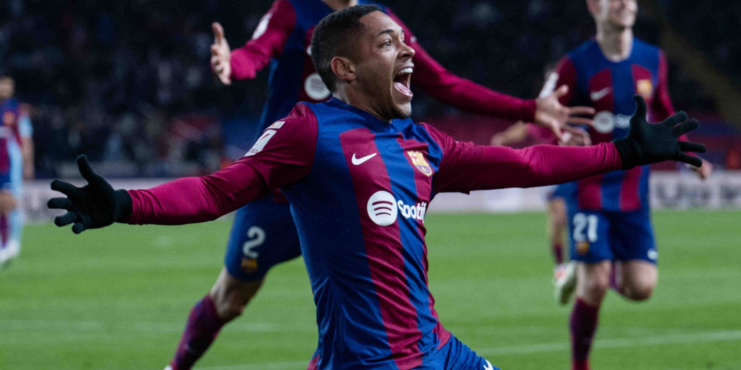 Vitor Roque celebra el seu primer gol amb el Barça | FC Barcelona