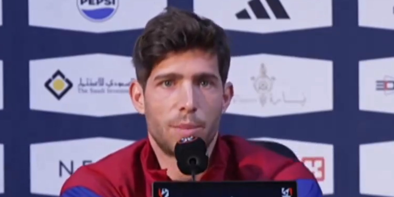 Sergi Roberto, durante la rueda de prensa de la final de la Supercopa | @FCBarcelona
