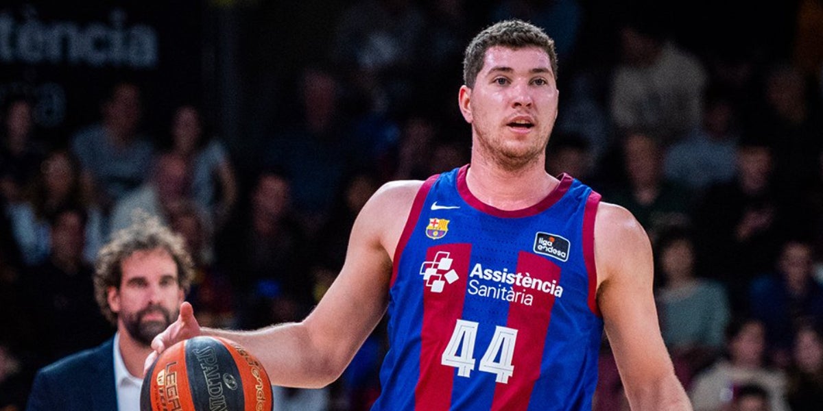Joel Parra, durante el Barça-Obradoiro | @FCBbasket