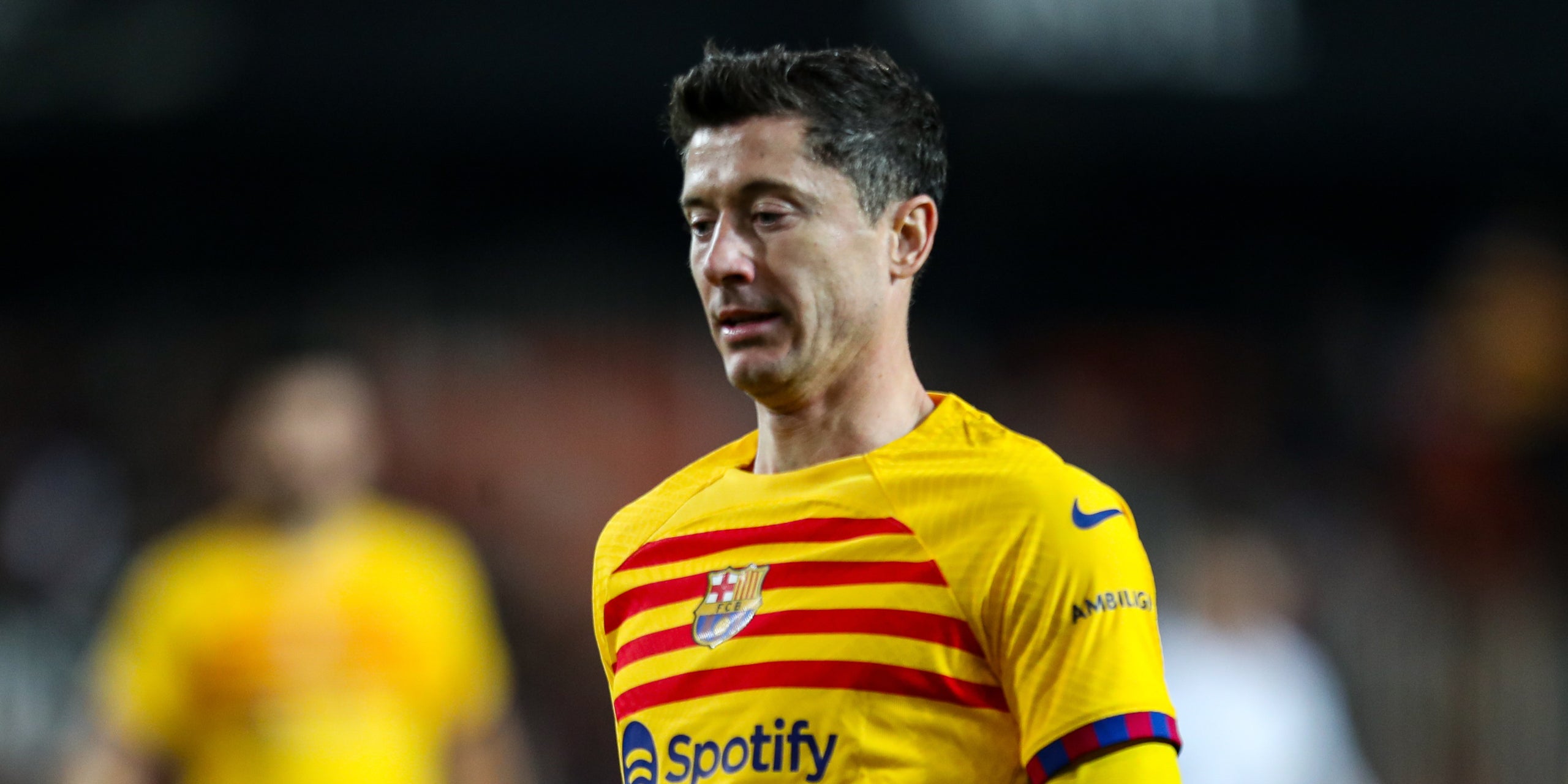 Robert Lewandowski, durante un partido con el Barça | Europa Press