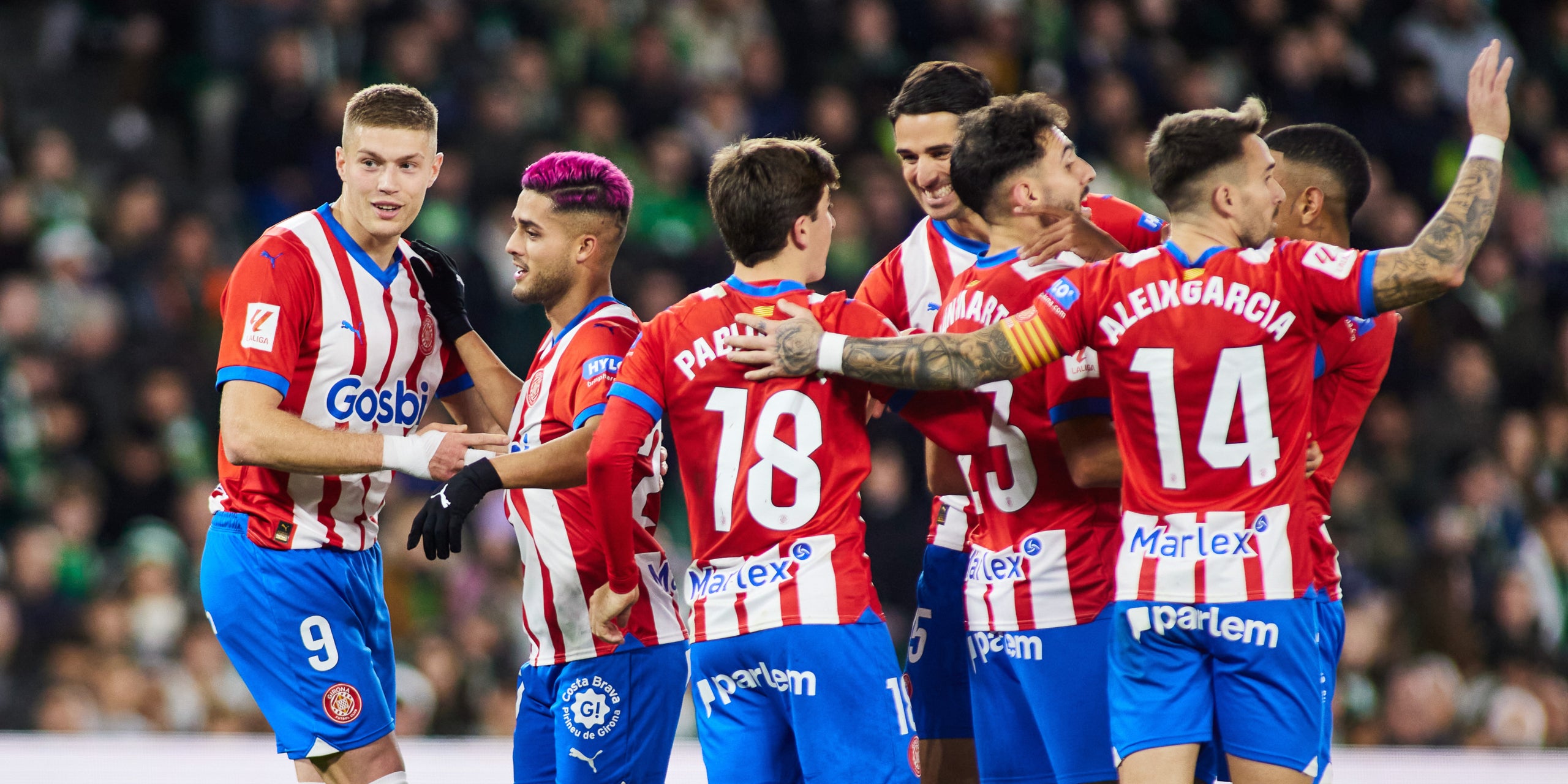 Els jugadors del Girona, celebrant un gol | Europa Press