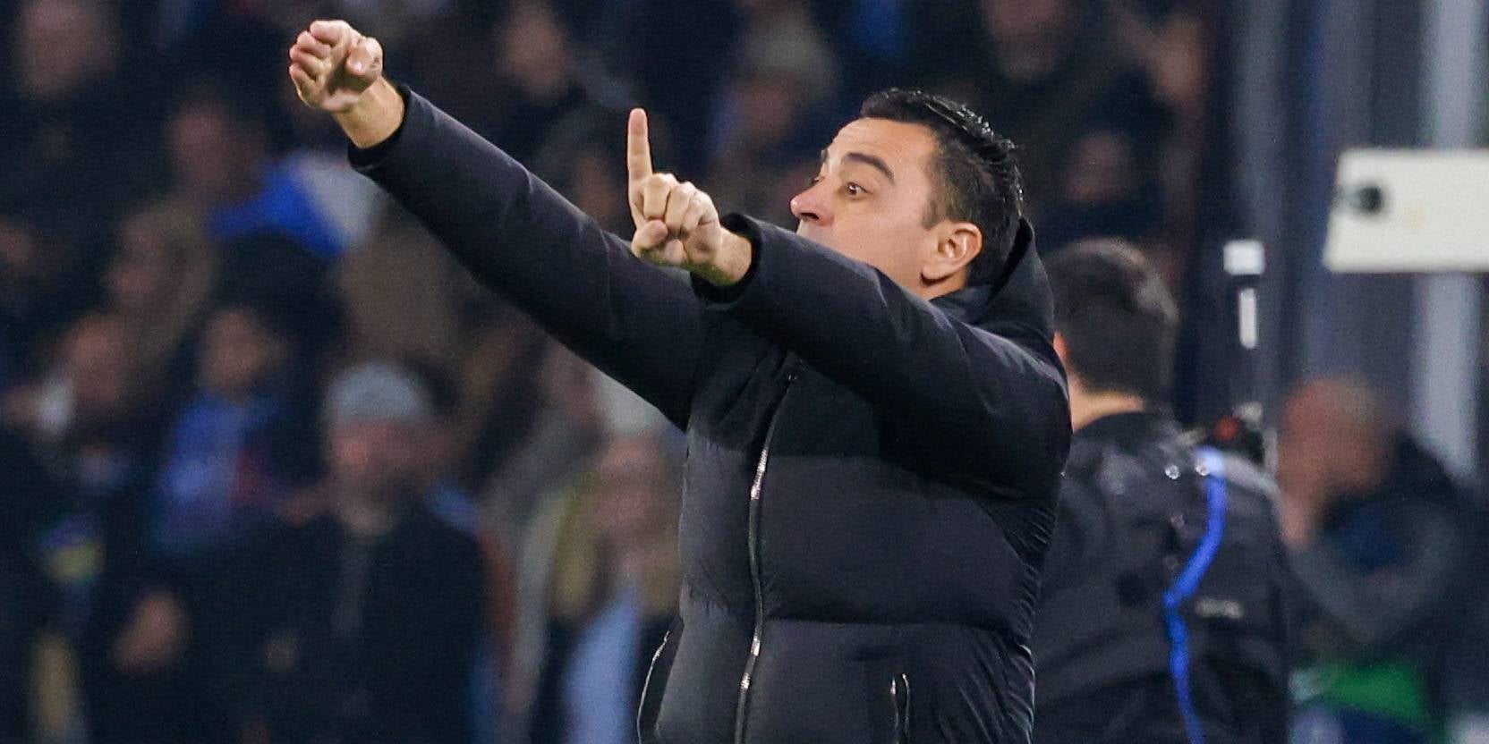 Xavi Hernández, durante el partido contra el Nápoles | Europa Press
